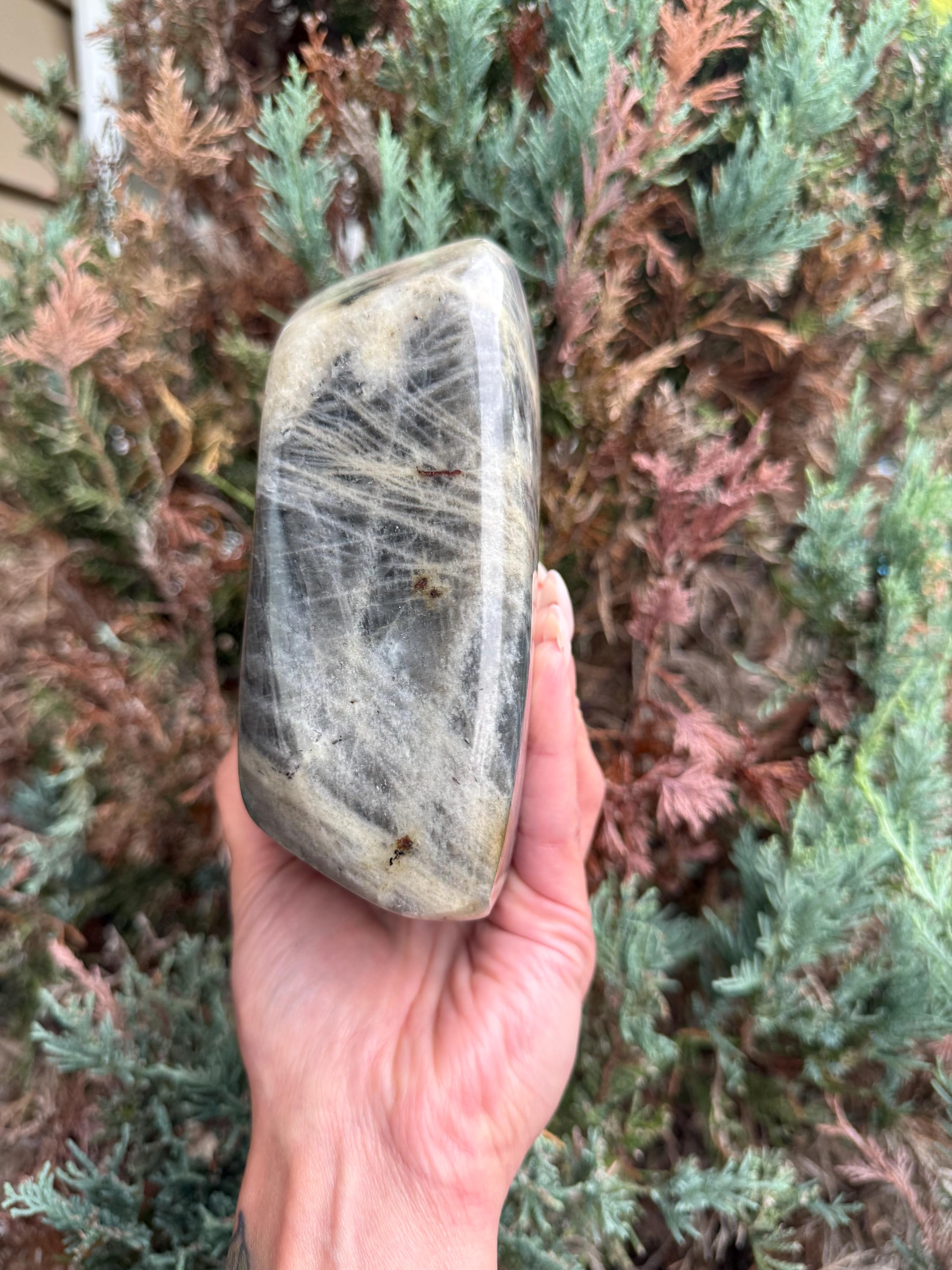 Large Labradorite Freeform Crystal • Polished Sunset Flash, Intuition Stone, Spiritual Decor 19