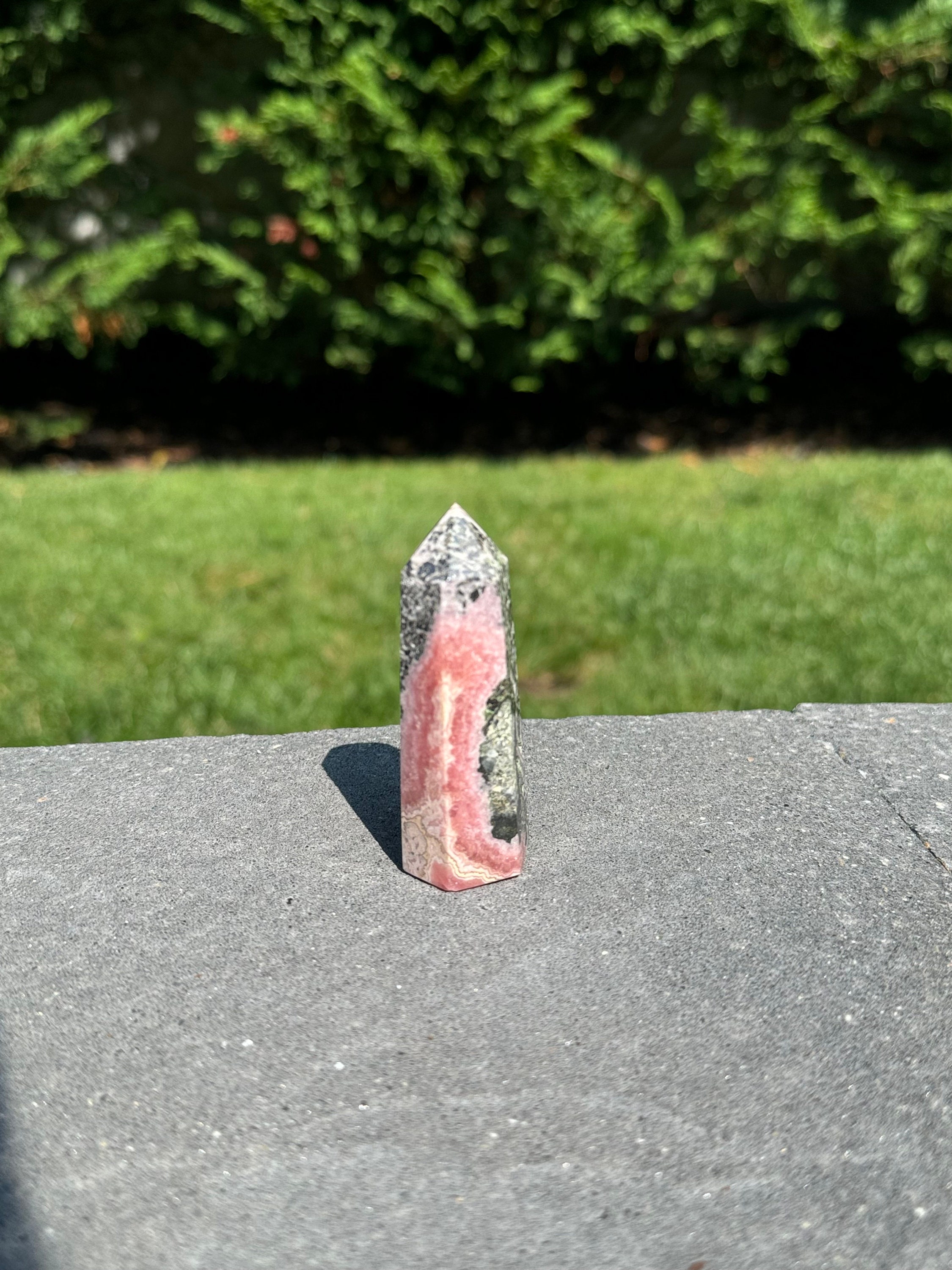 Rhodochrosite Crystal Tower • Polished Pink Heart Chakra Stone Point, Spiritual Decor 5