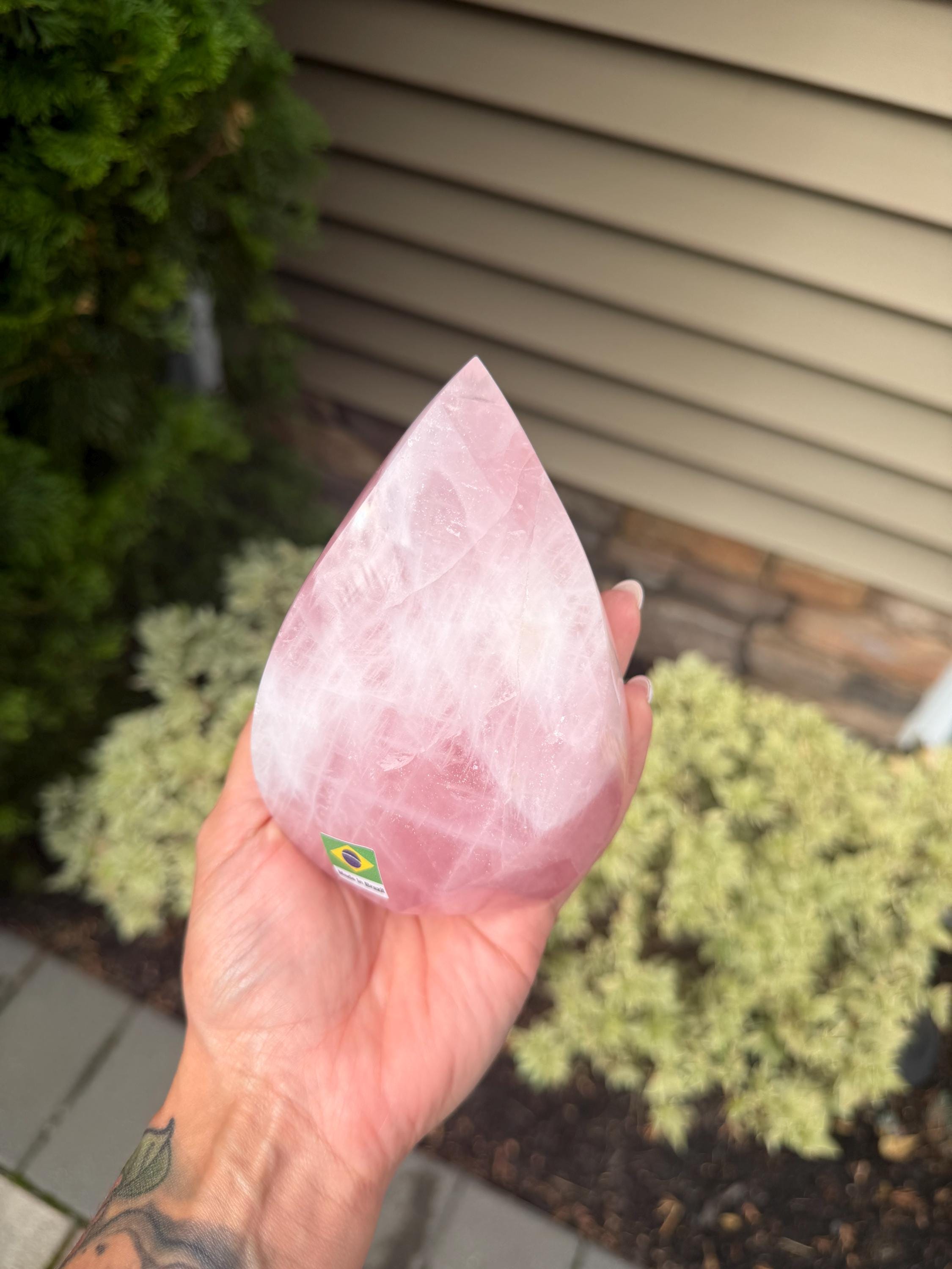 Brazilian Rose Quartz Crystal Flame 18