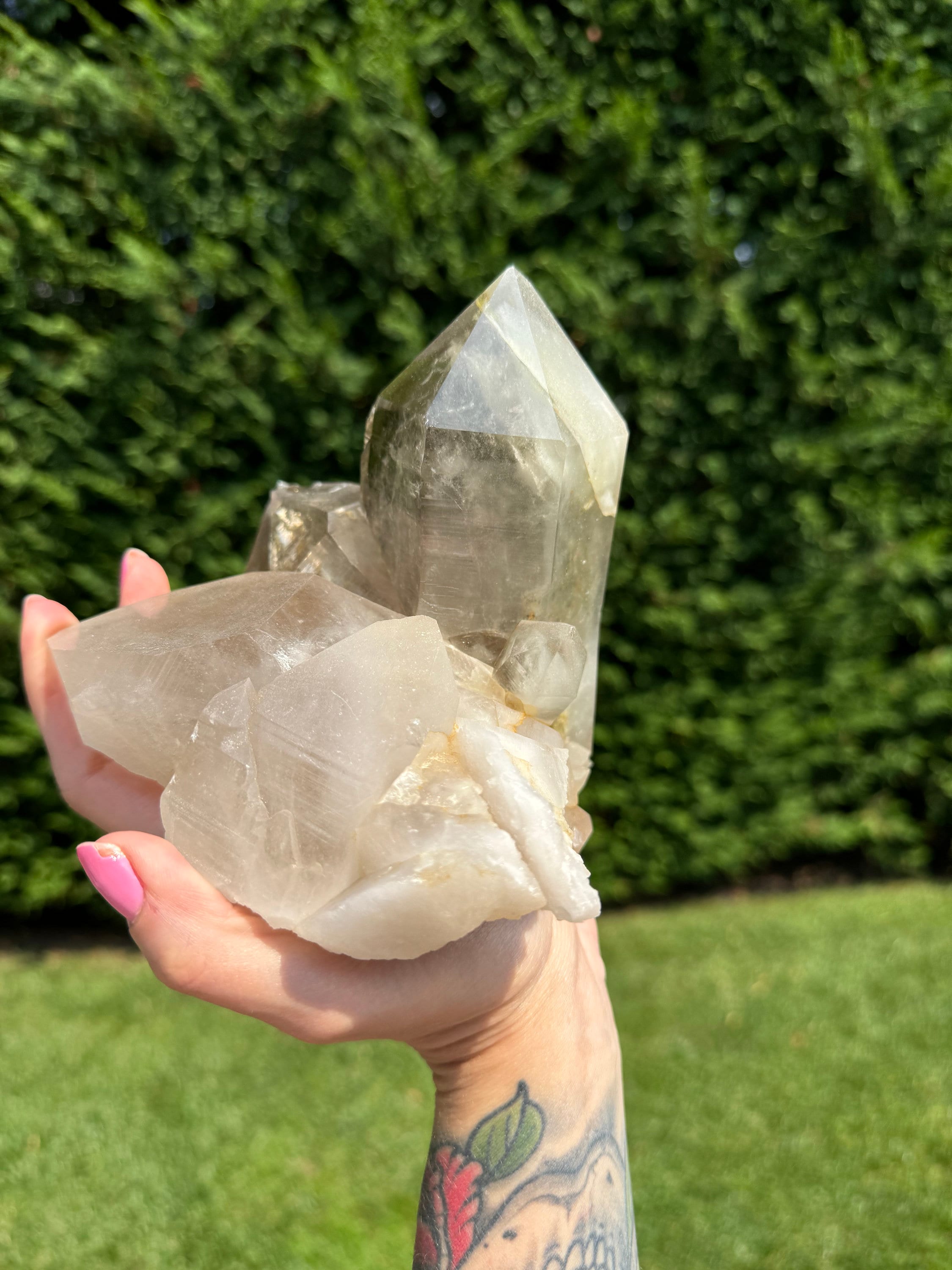 XL Himalayan Quartz Crystal Cluster • High Vibration Meditation Stone • Natural Mineral Specimen (Indian) 10