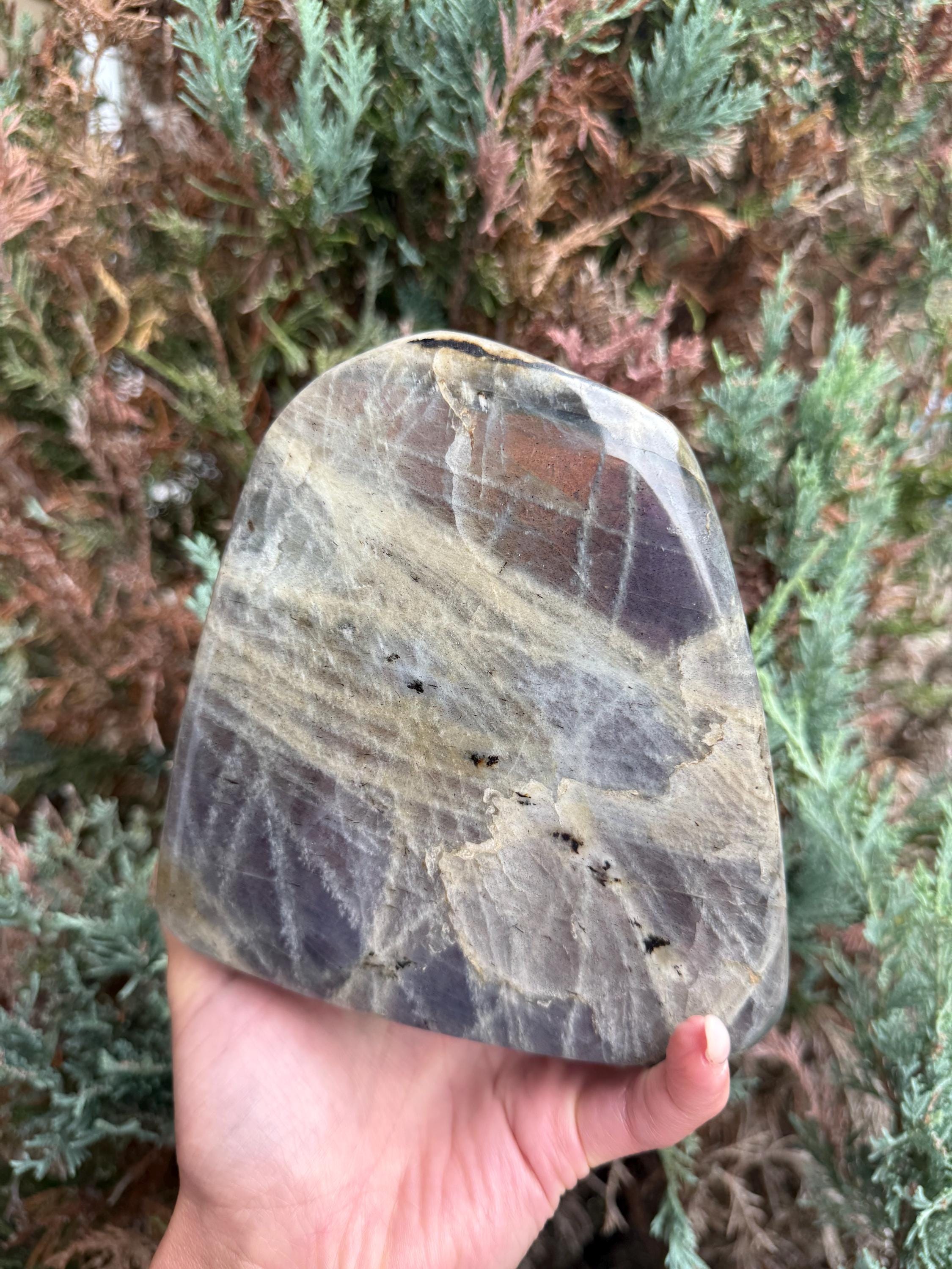 Large Labradorite Freeform Crystal • Polished Sunset Flash, Intuition Stone, Spiritual Decor 20