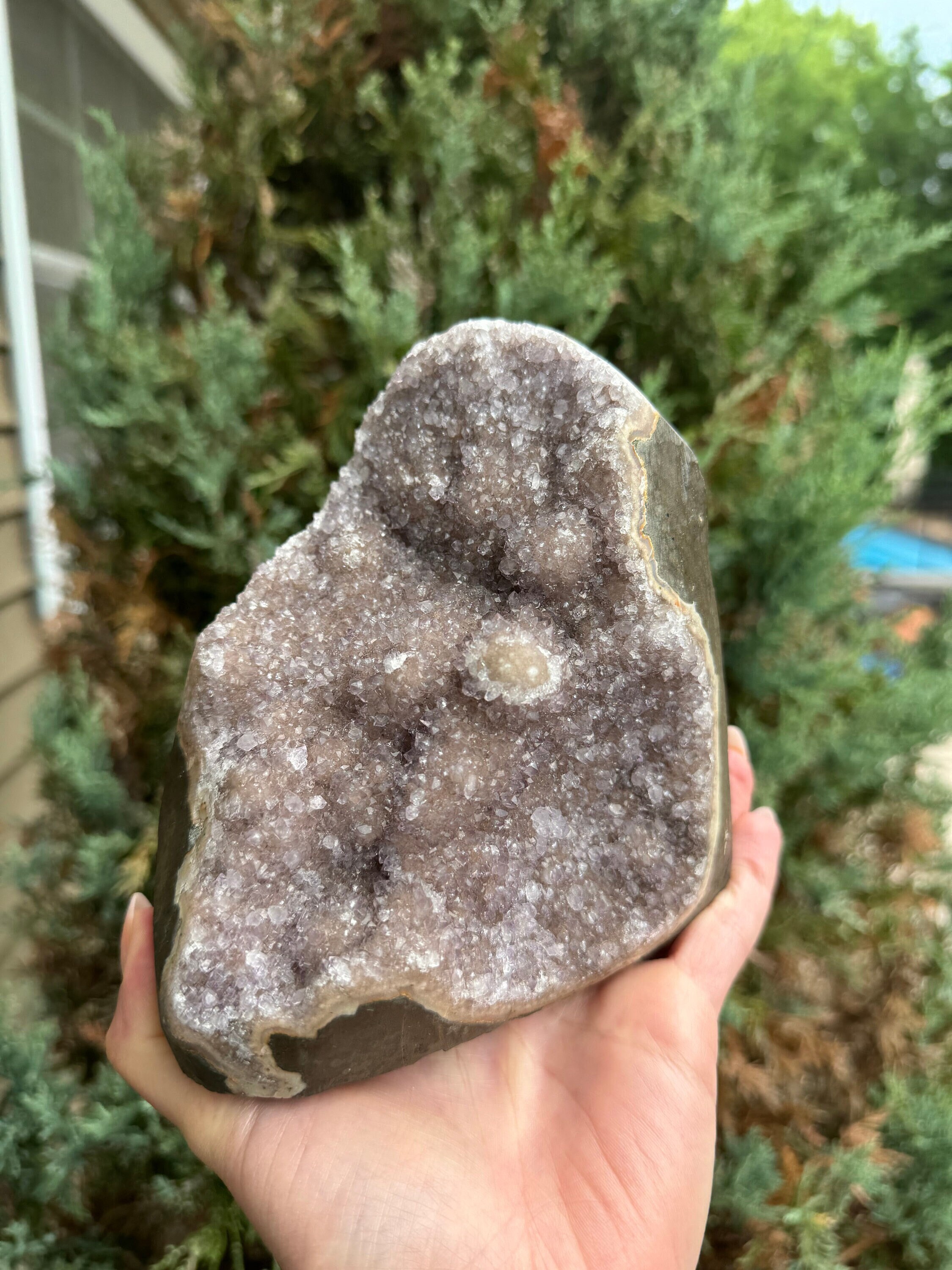 Pink Amethyst Agate Stalactite Cluster • Large Healing Crystal Specimen 3.13lbs 2