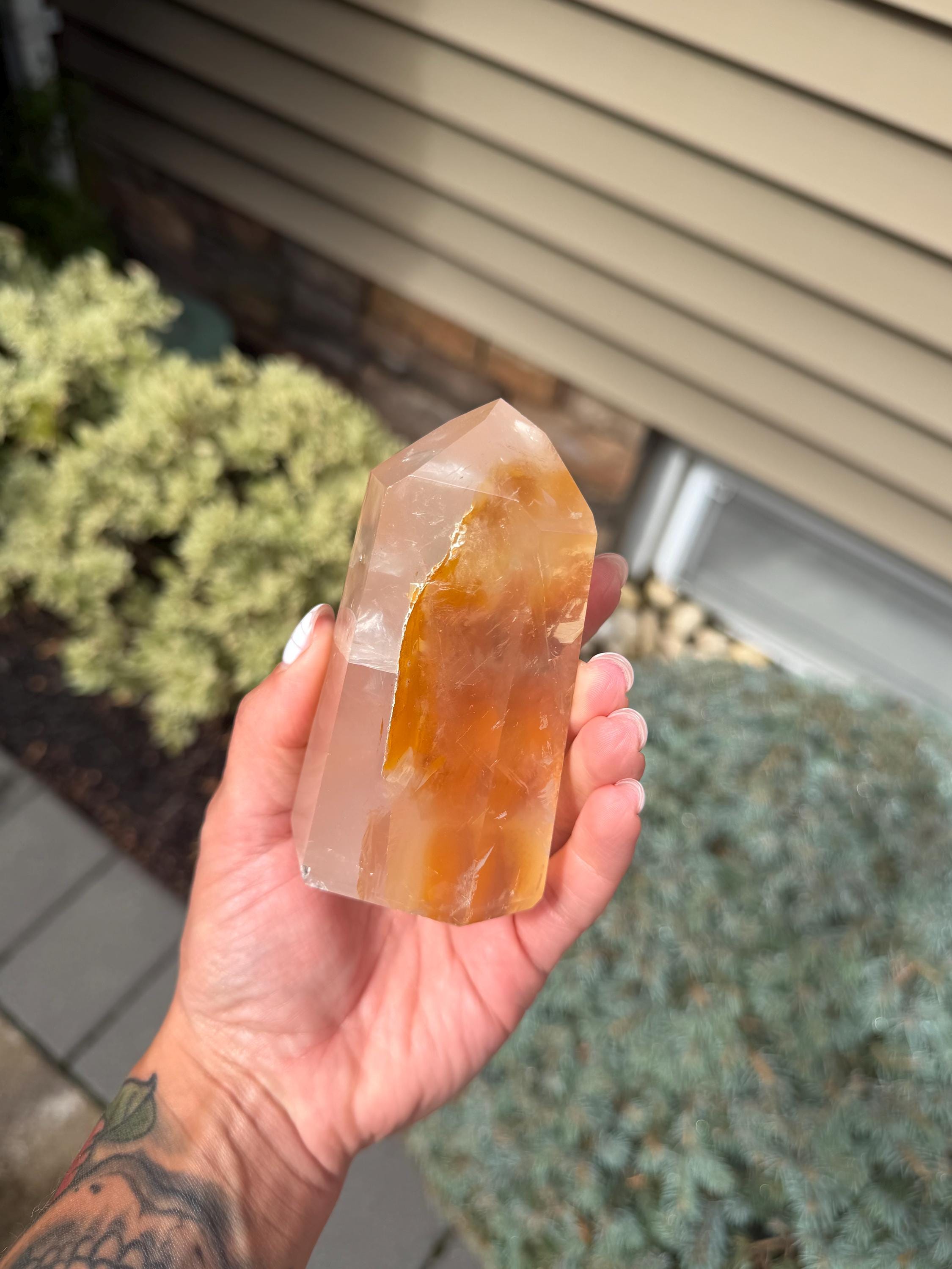 Golden Healer Tower from Brazil: Polished Quartz Point 18
