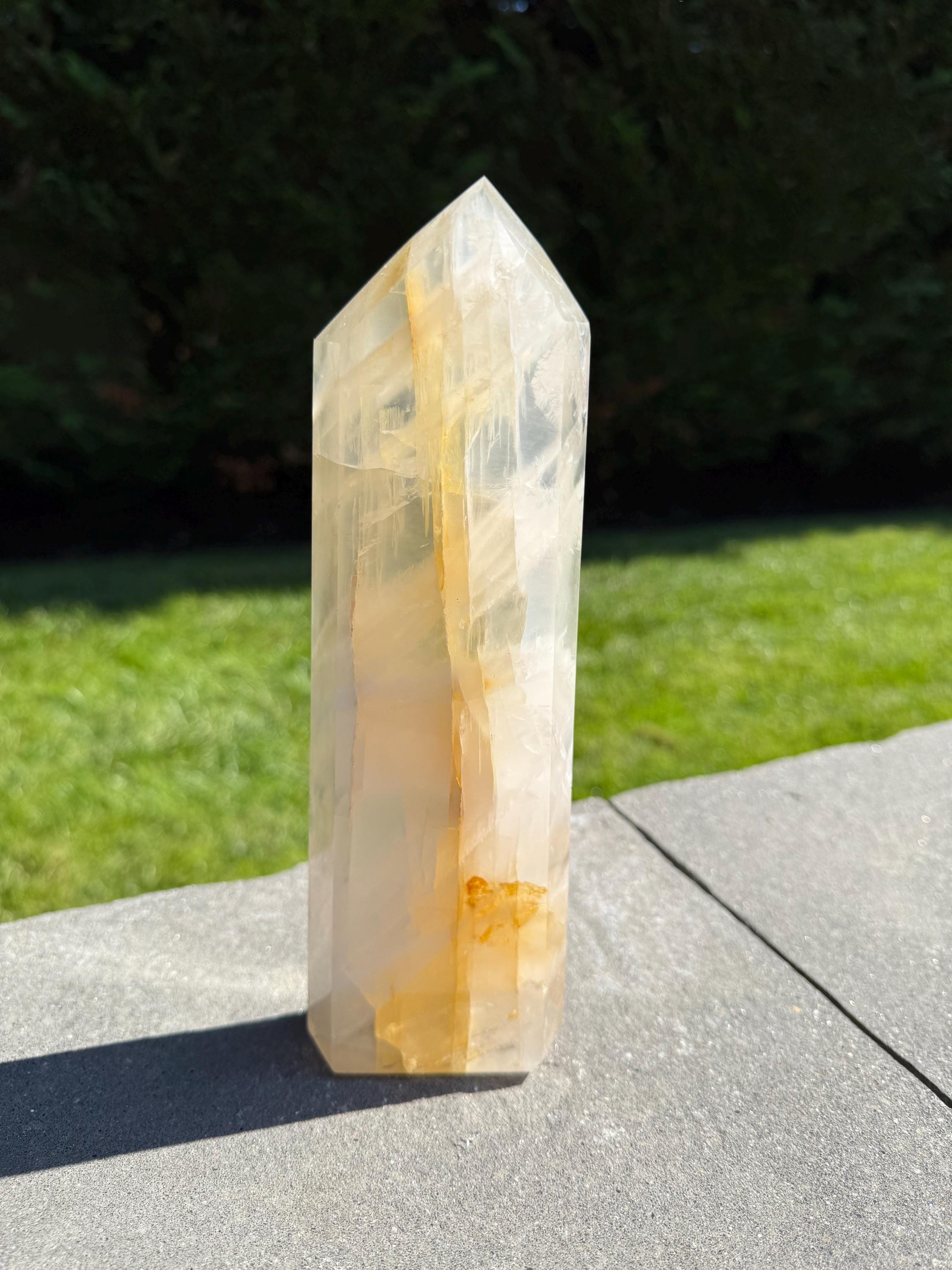XL Golden Healer Girasol Quartz Tower • Polished Crystal Point from Brazil 9