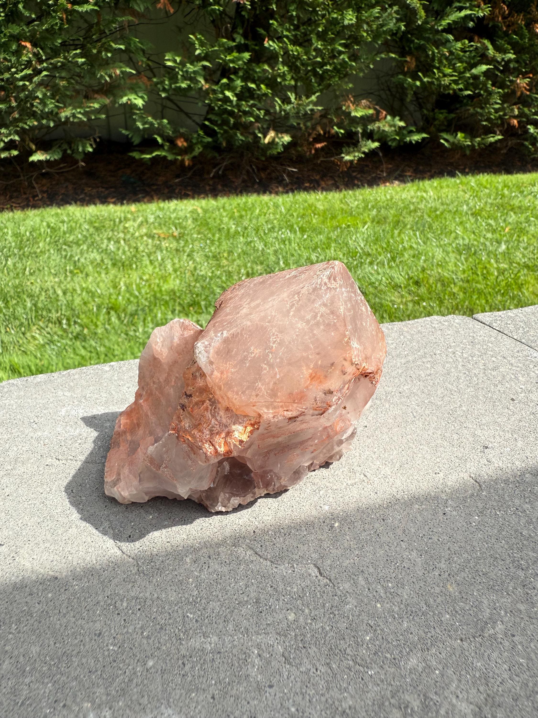 Hematite Included Quartz Crystal Cluster: Grounding & Energizing Natural Indian Specimen 6