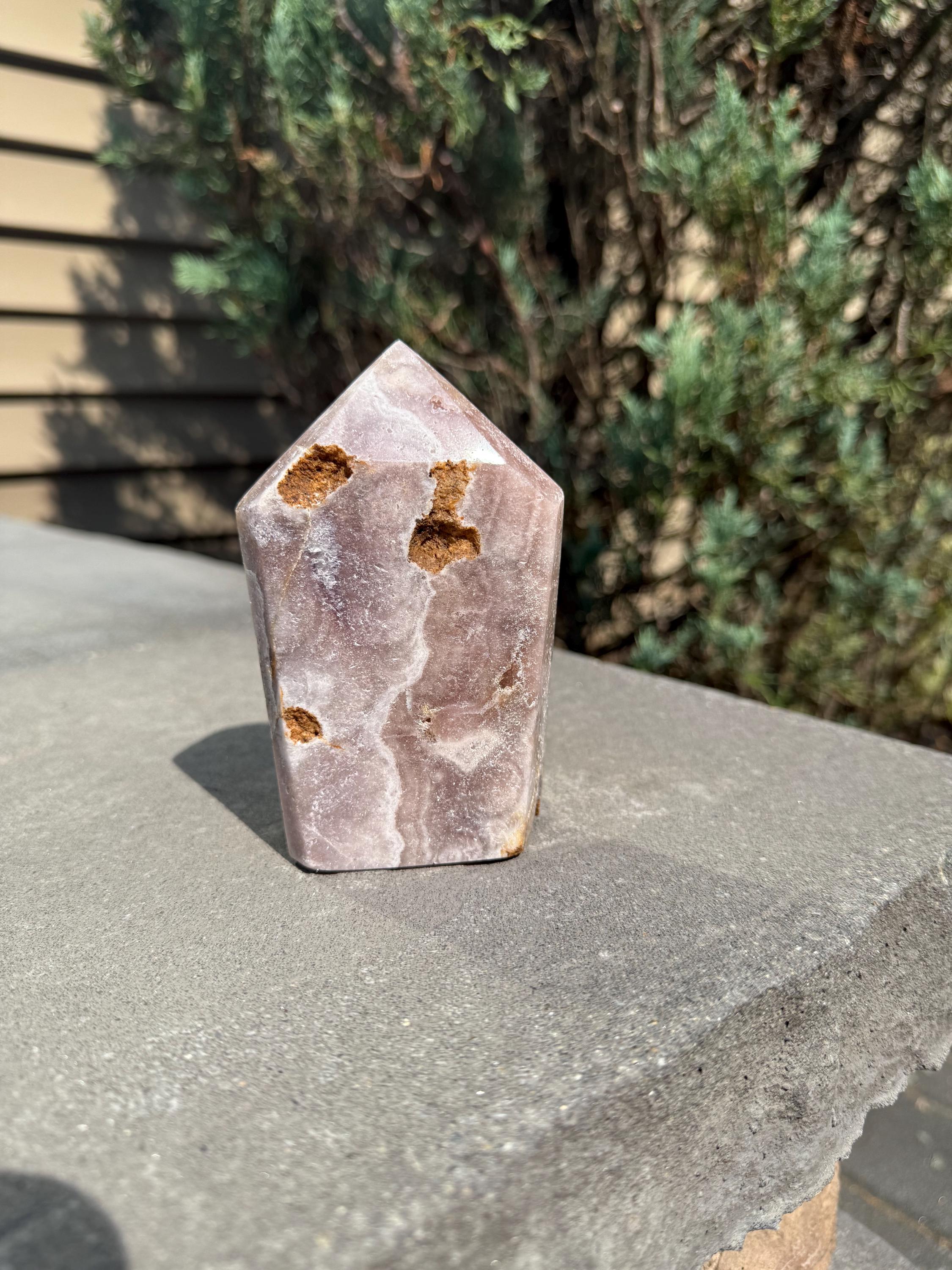 Pink Amethyst Druzy Tower • Heart Chakra Crystal • Spiritual Healing Decor (1lb, 4.6" H) 5