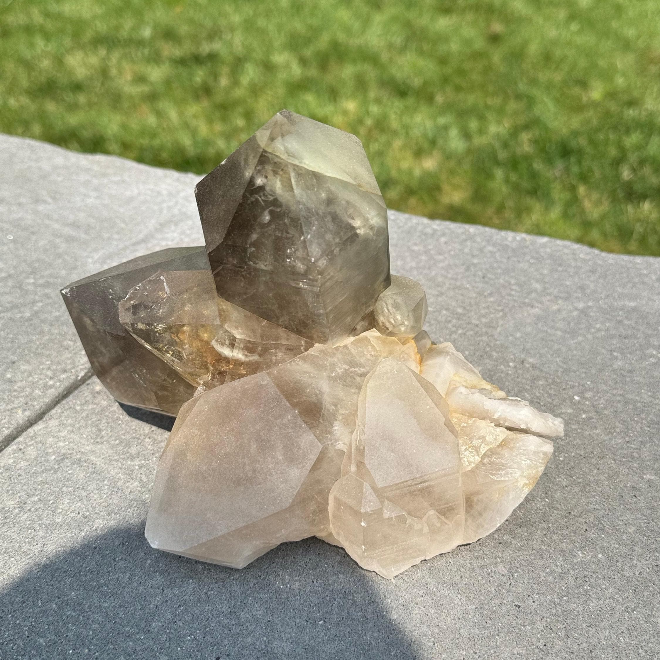 XL Himalayan Quartz Crystal Cluster • High Vibration Meditation Stone • Natural Mineral Specimen (Indian)