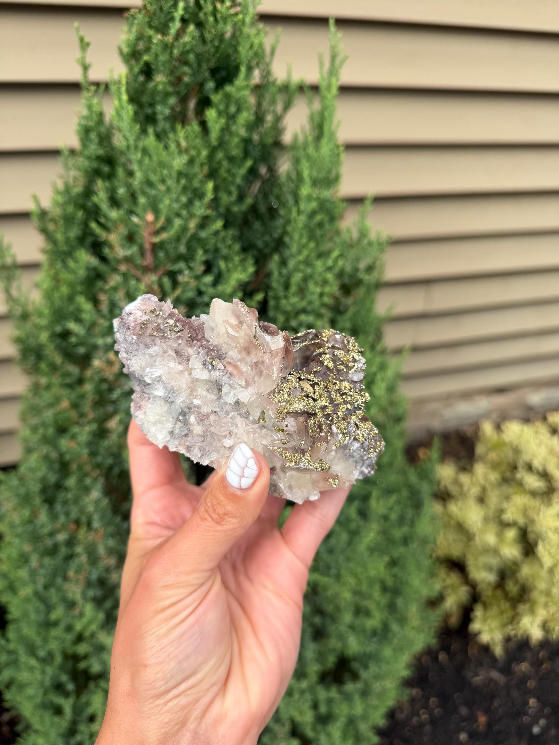 Calcite with Pyrite Coating Specimen from Hubei, China 17
