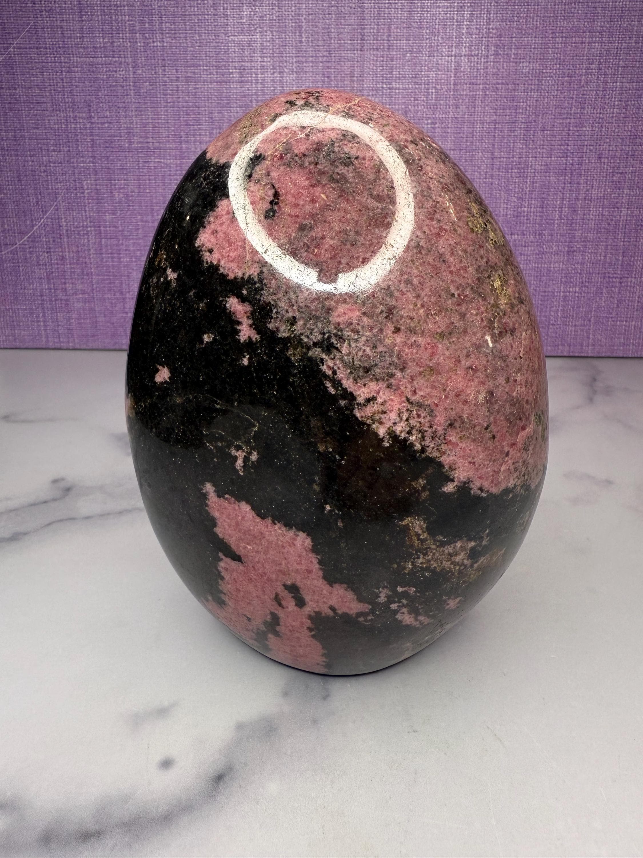 XL Rhodonite Crystal Freeform • Polished Pink Black Gemstone Madagascar Specimen 4