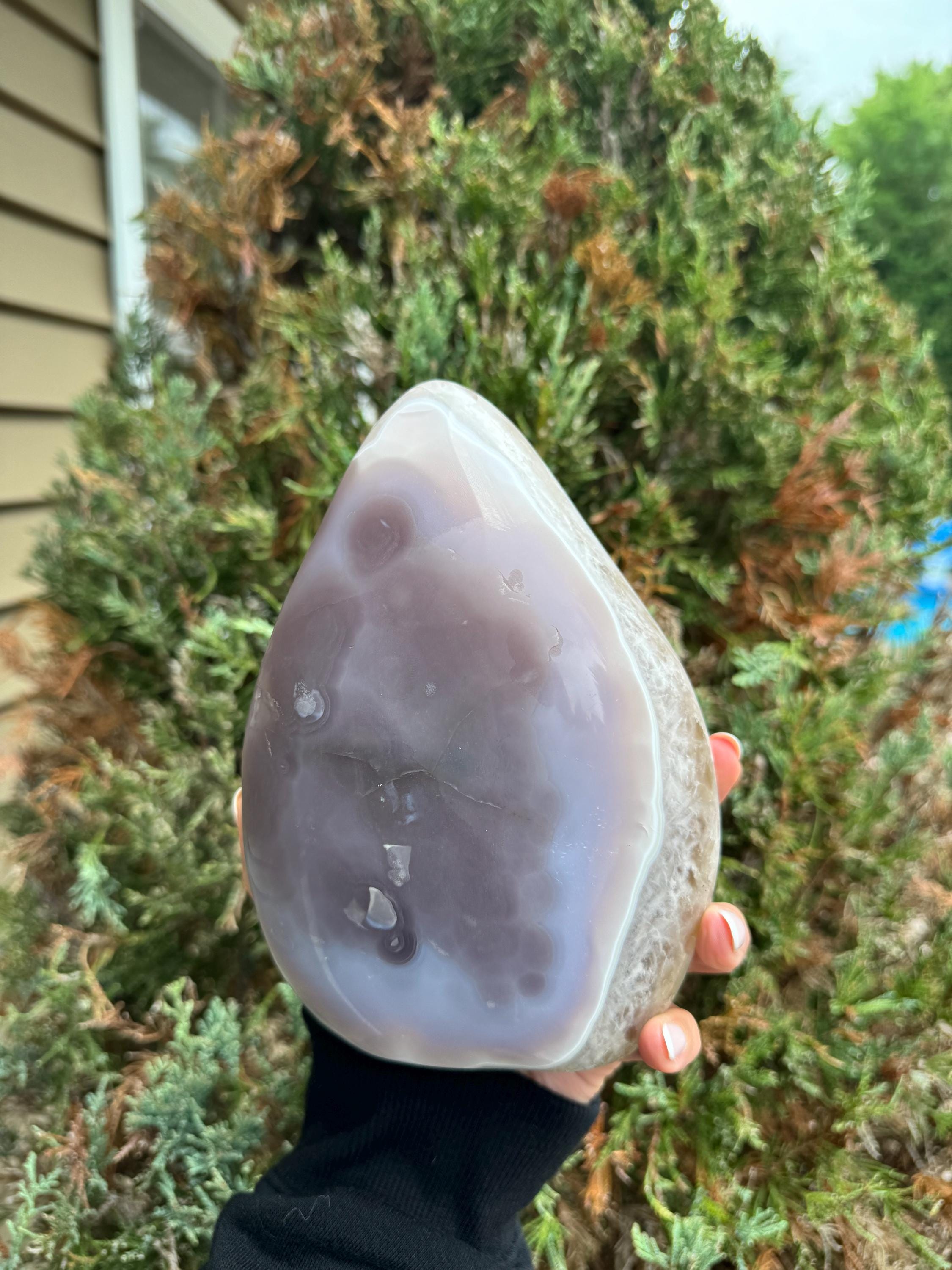 Large Amethyst & Agate Crystal • Purple Freeform Stone • Healing Decor • Natural Gemstone Home Display 6