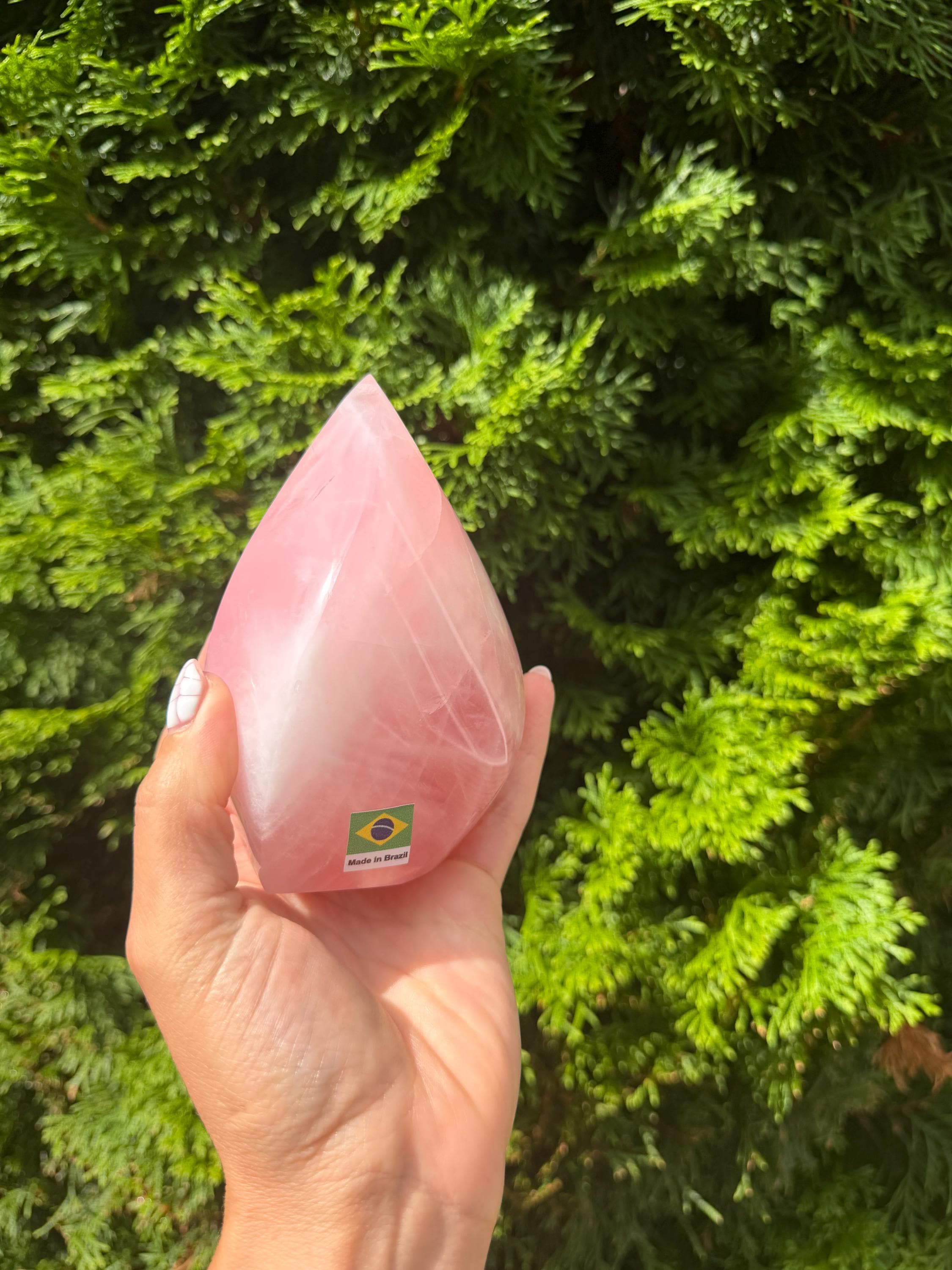 Brazilian Rose Quartz Crystal Flame 3