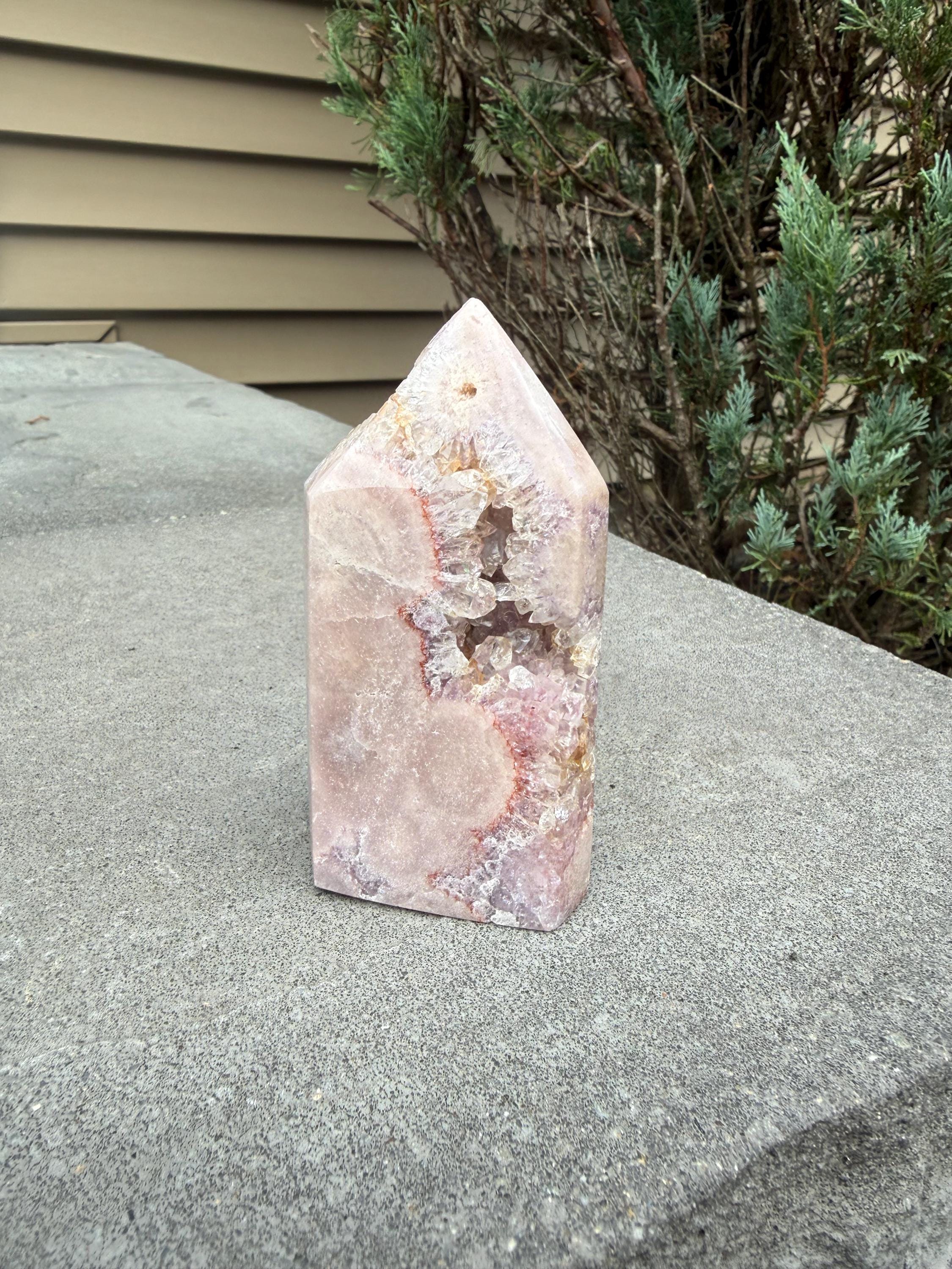 Pink & Purple Amethyst Crystal Tower • Sparkling Druzy Quartz Point • Natural Healing Crystal • Gemstone Decor 2