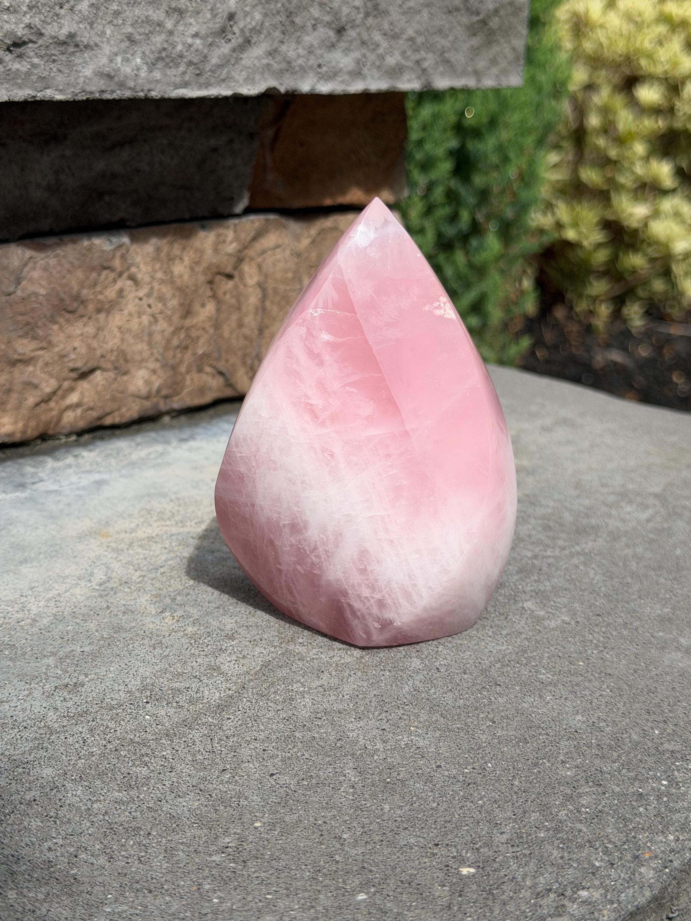 Brazilian Rose Quartz Crystal Flame 10