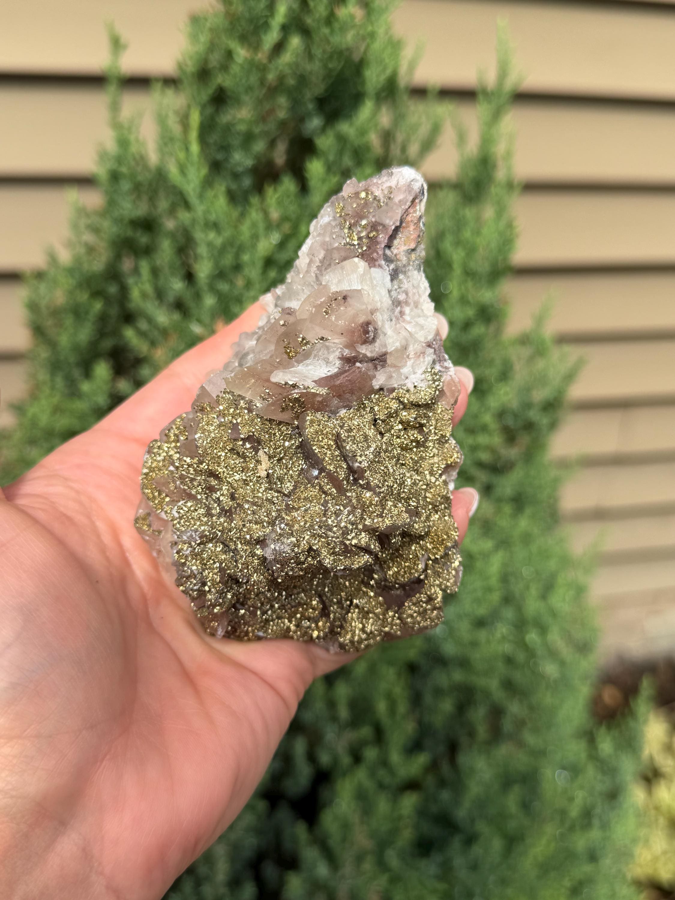 Calcite with Pyrite Coating Specimen from Hubei, China 3