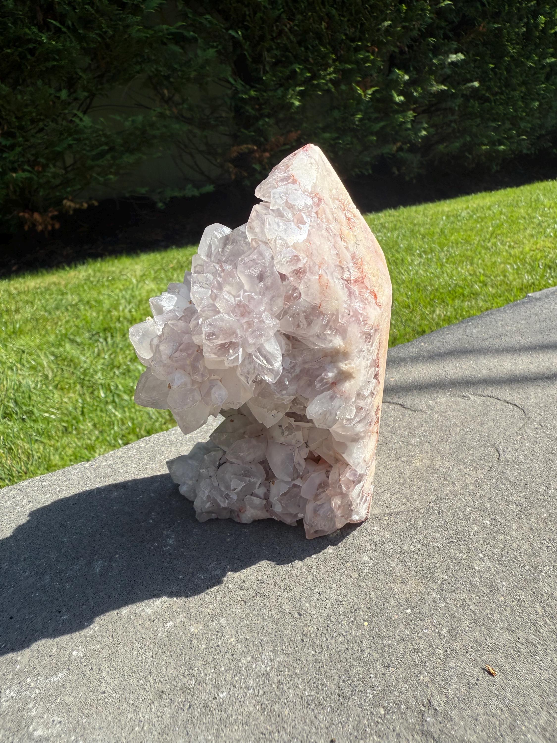 Pink Amethyst Druzy Freeform • Brazil Crystal • Sparkling Healing Stone • Mineral Specimen • Home Decor