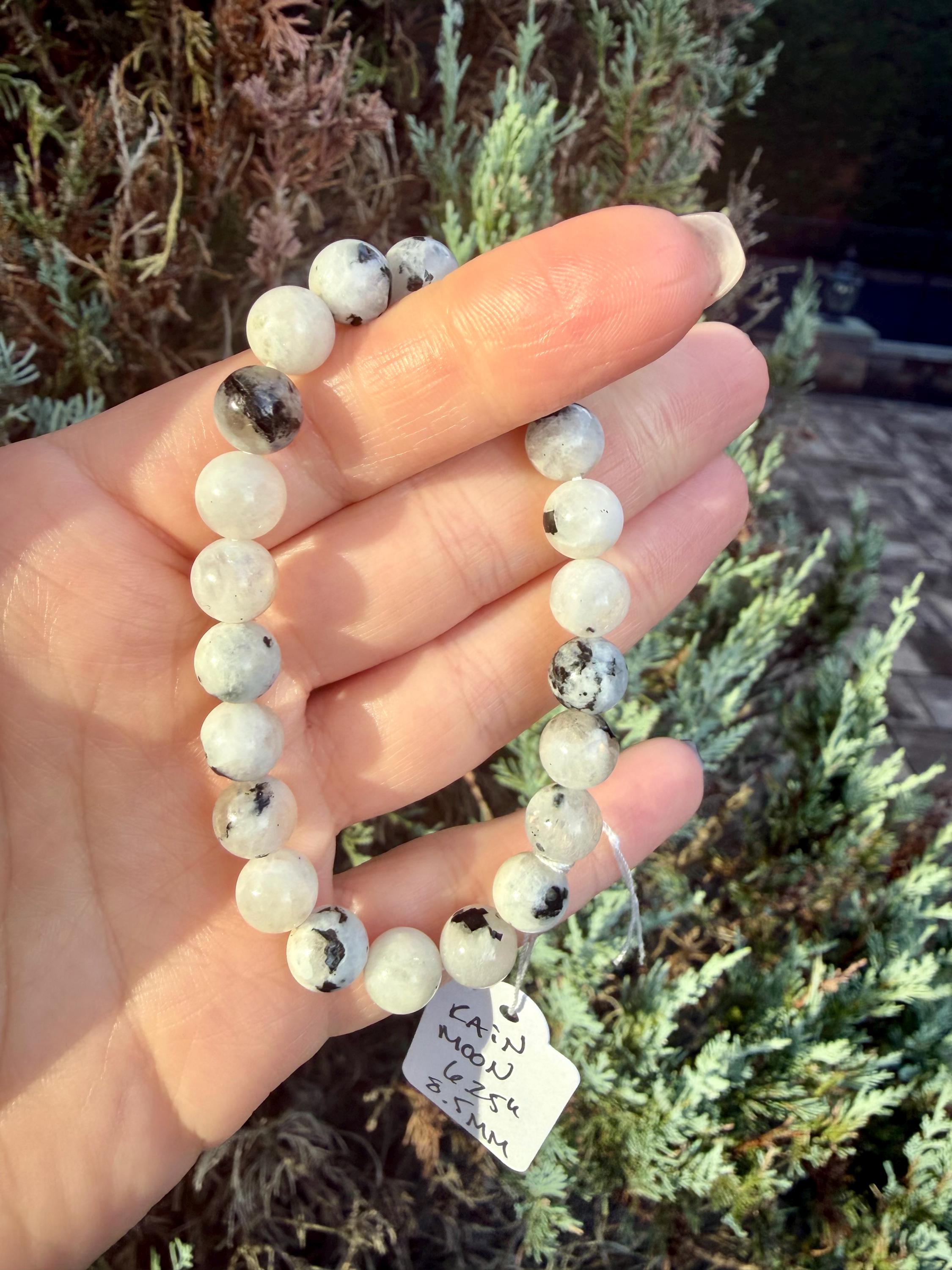 Rainbow Moonstone 8mm Beaded Bracelet • Blue Flash Intuition Stone, Feminine Energy Jewelry 13
