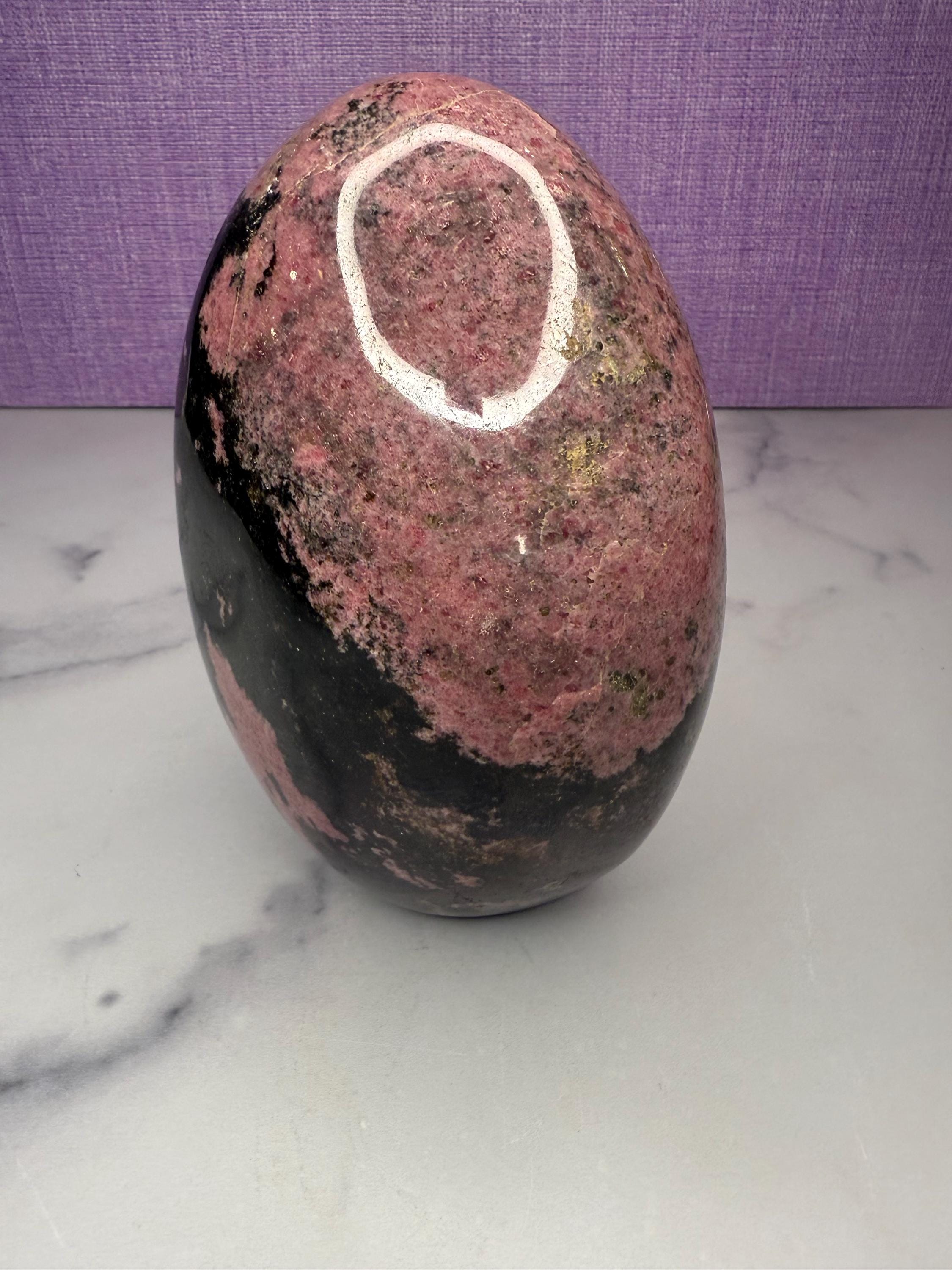 XL Rhodonite Crystal Freeform • Polished Pink Black Gemstone Madagascar Specimen 5