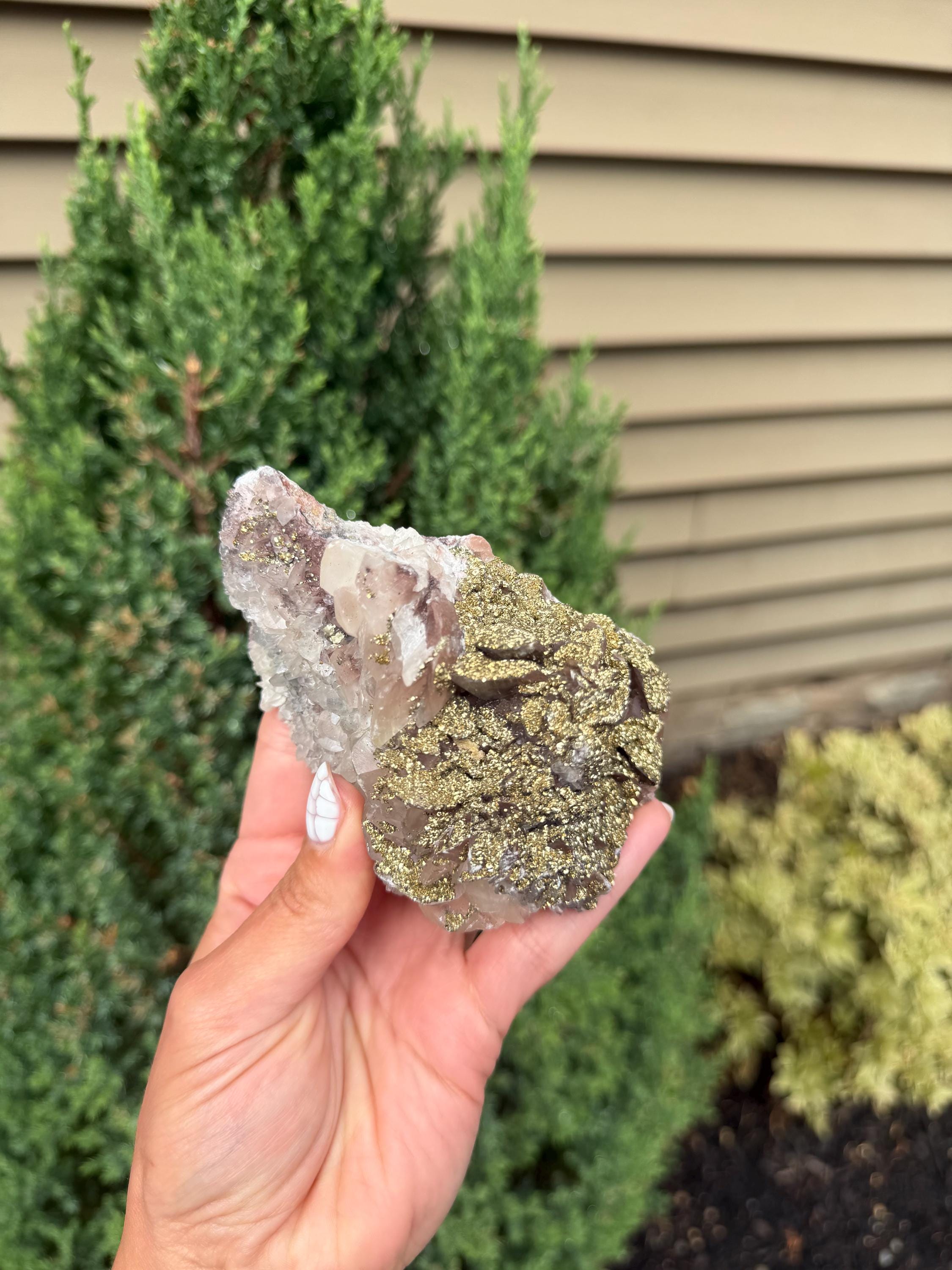 Calcite with Pyrite Coating Specimen from Hubei, China 2