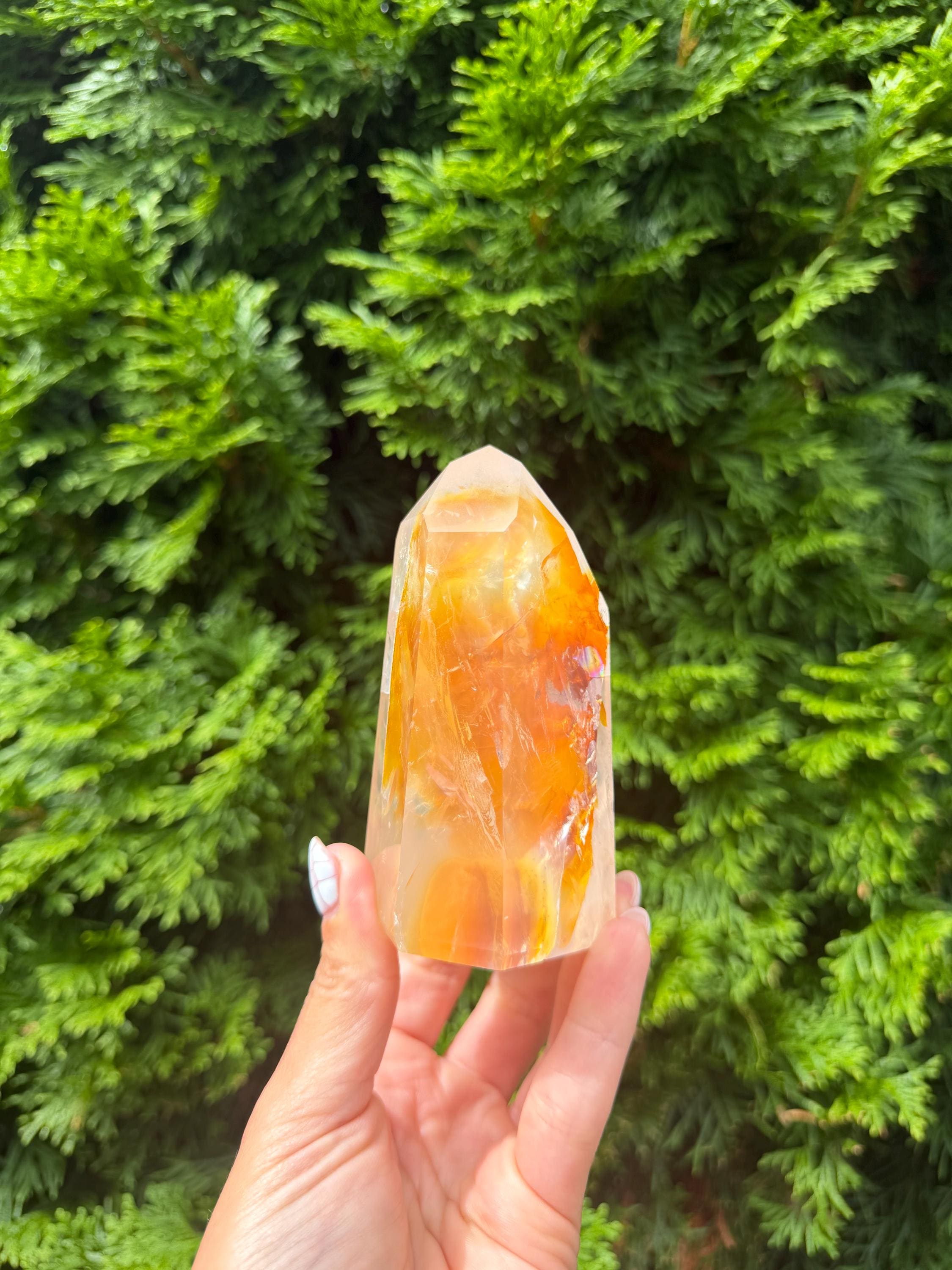 Golden Healer Tower from Brazil: Polished Quartz Point 9