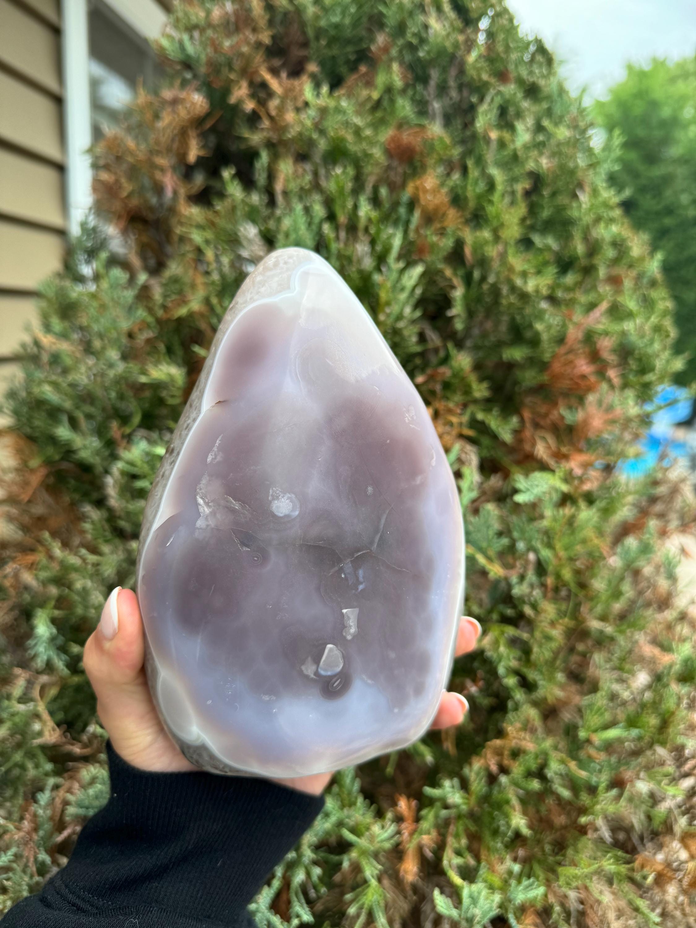 Large Amethyst & Agate Crystal • Purple Freeform Stone • Healing Decor • Natural Gemstone Home Display 2