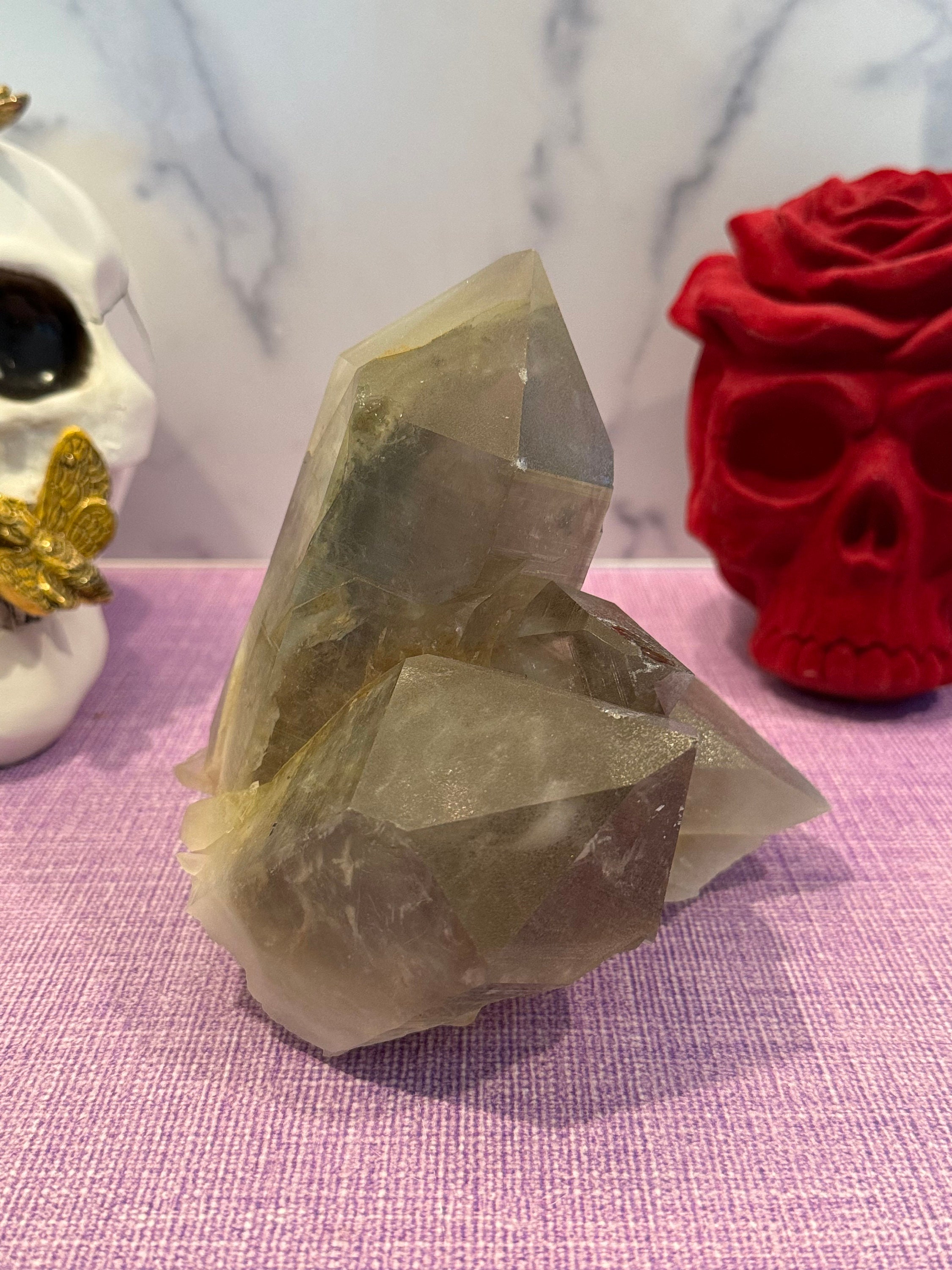 XL Himalayan Quartz Crystal Cluster • High Vibration Meditation Stone • Natural Mineral Specimen (Indian) 6