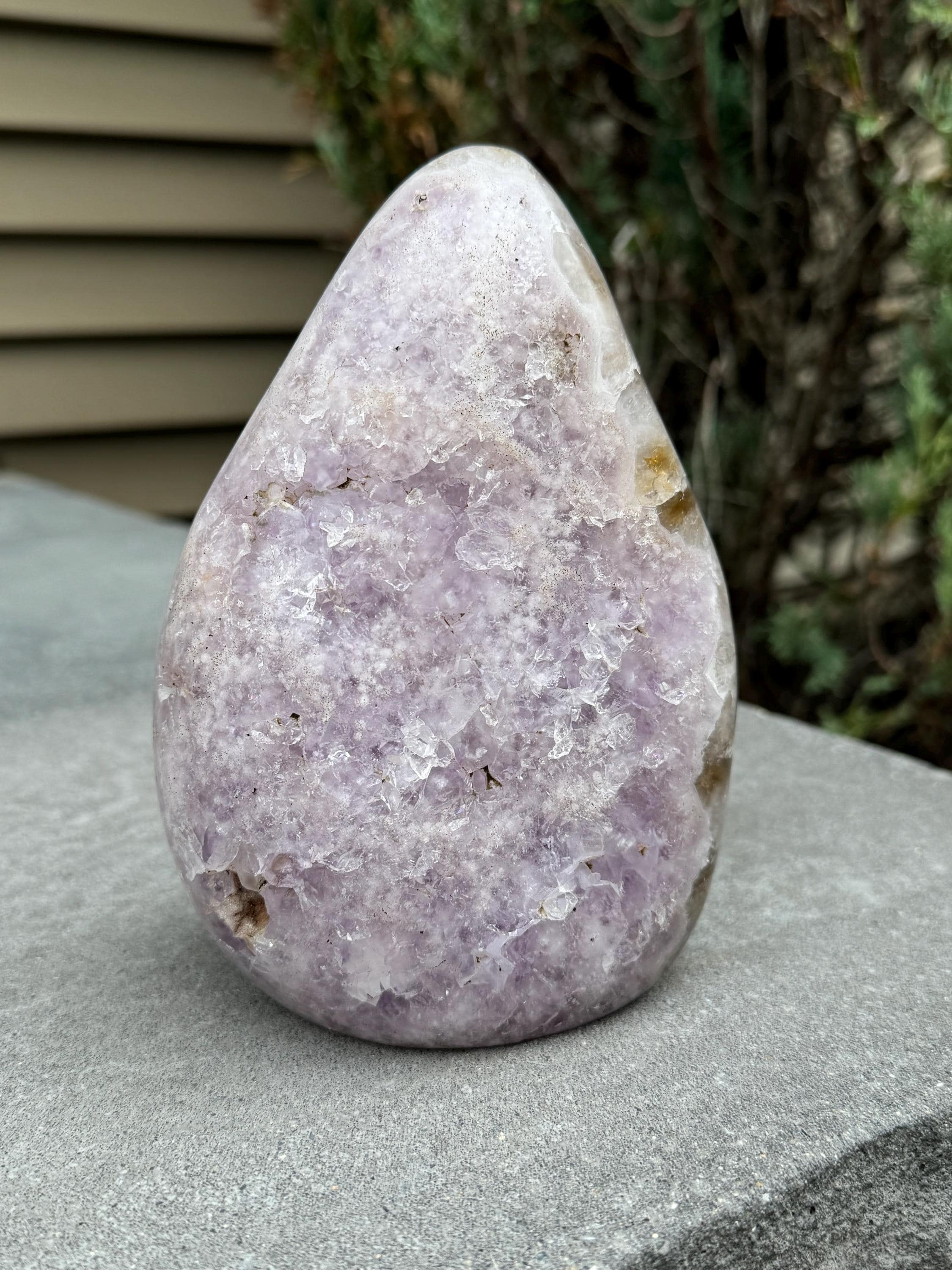 Large Amethyst & Agate Crystal • Purple Freeform Stone • Healing Decor • Natural Gemstone Home Display 8