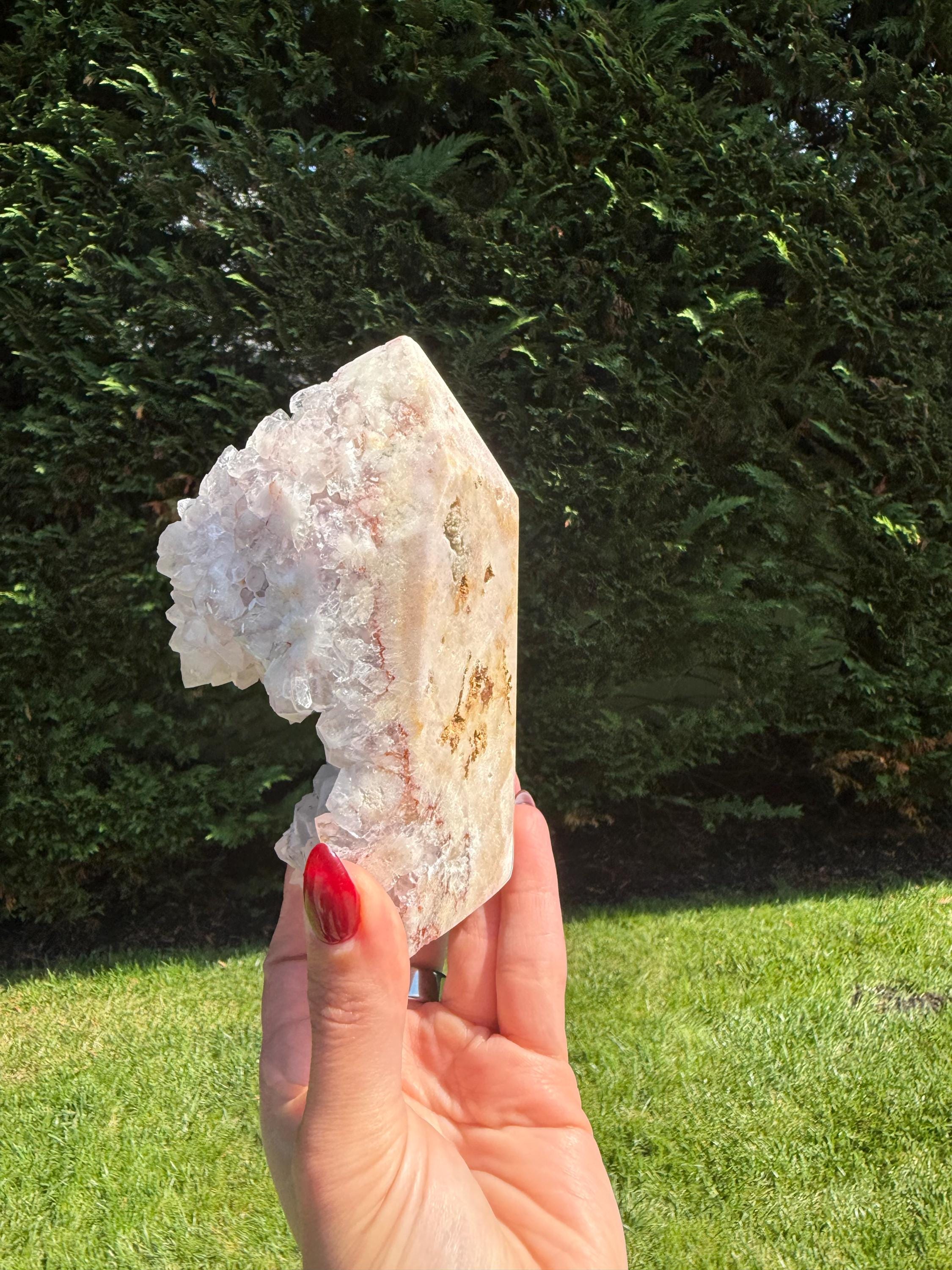 Pink Amethyst Druzy Freeform • Brazil Crystal • Sparkling Healing Stone • Mineral Specimen • Home Decor 9