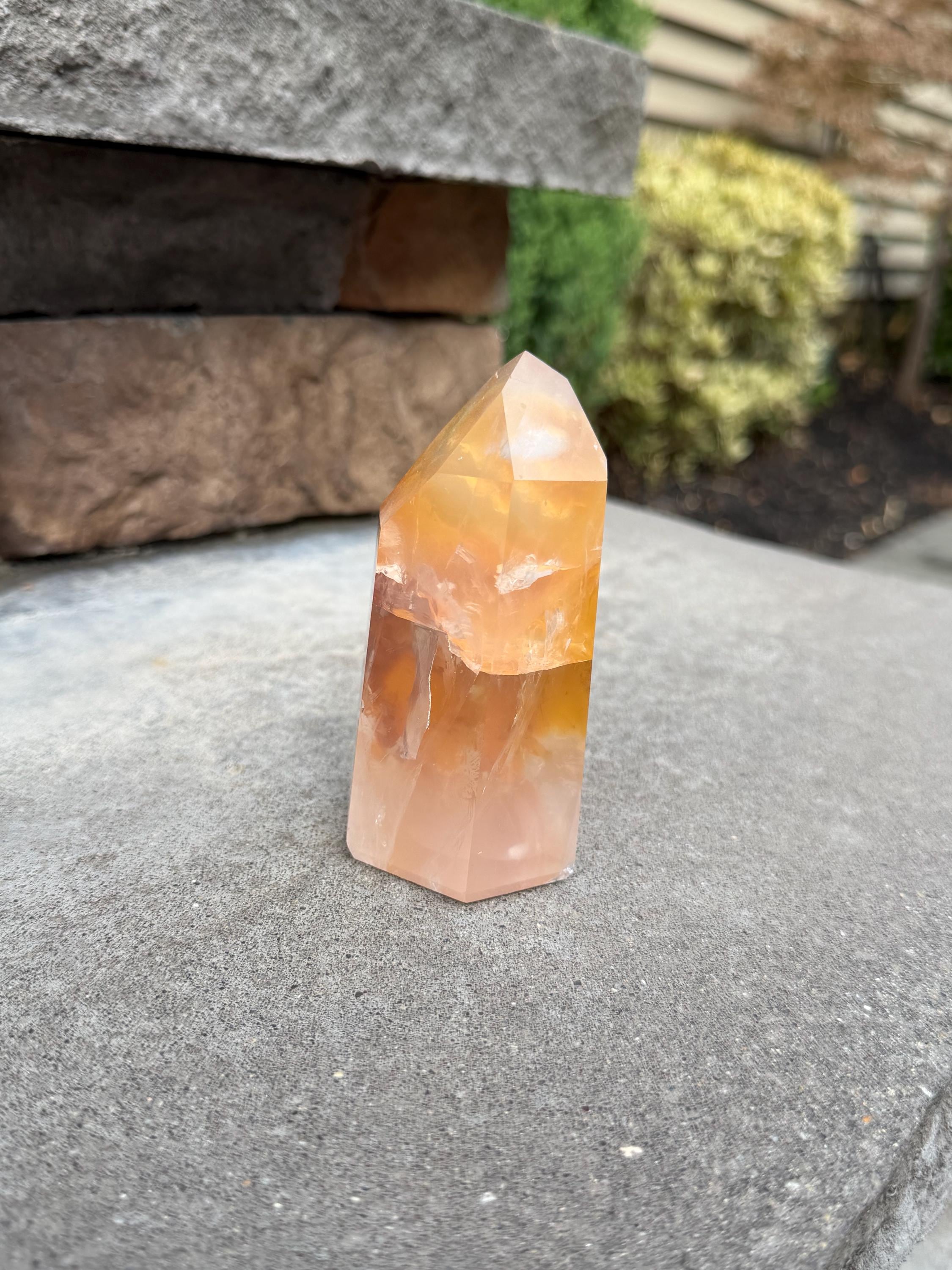 Golden Healer Tower from Brazil: Polished Quartz Point 14
