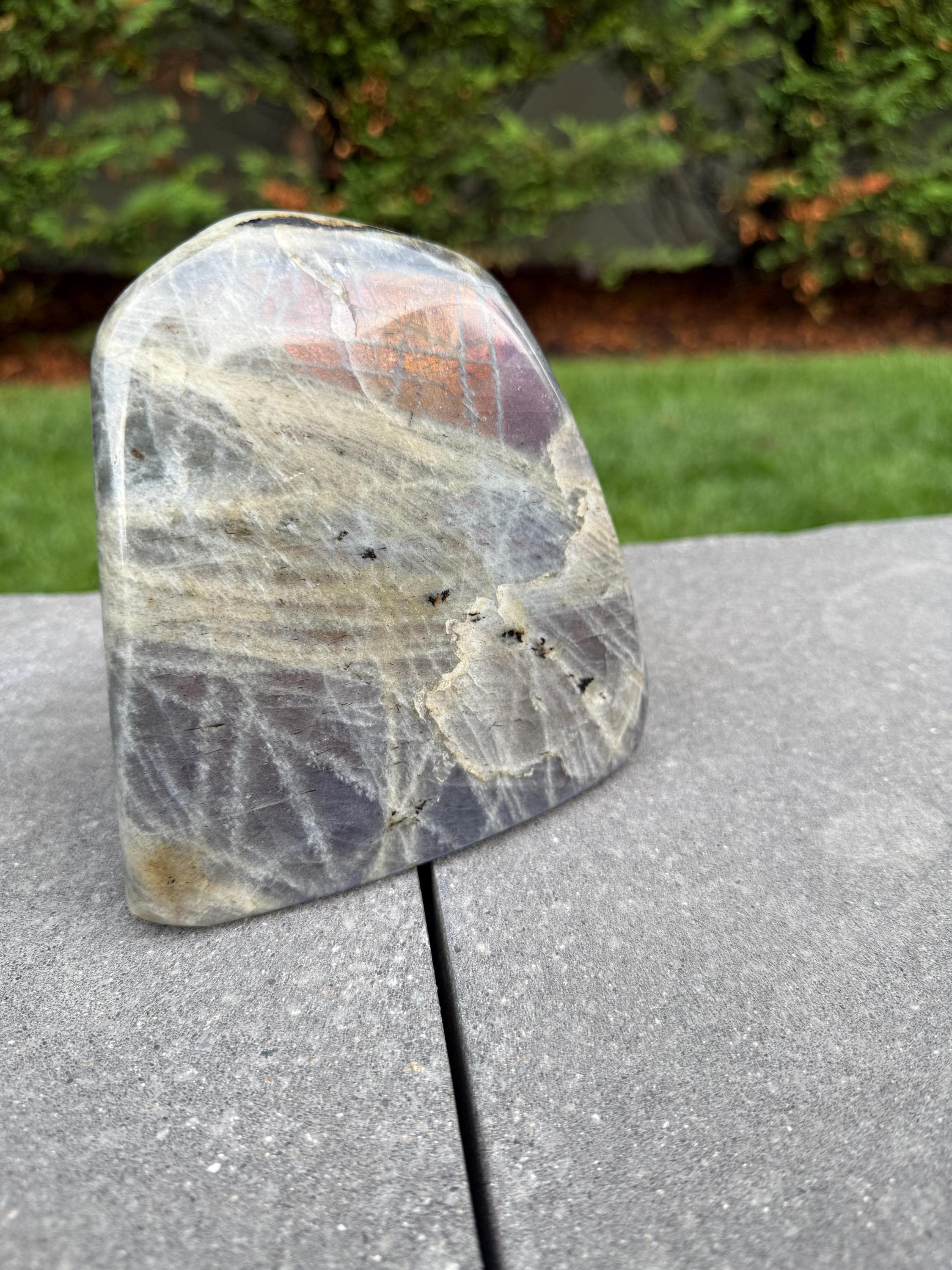 Large Labradorite Freeform Crystal • Polished Sunset Flash, Intuition Stone, Spiritual Decor 13