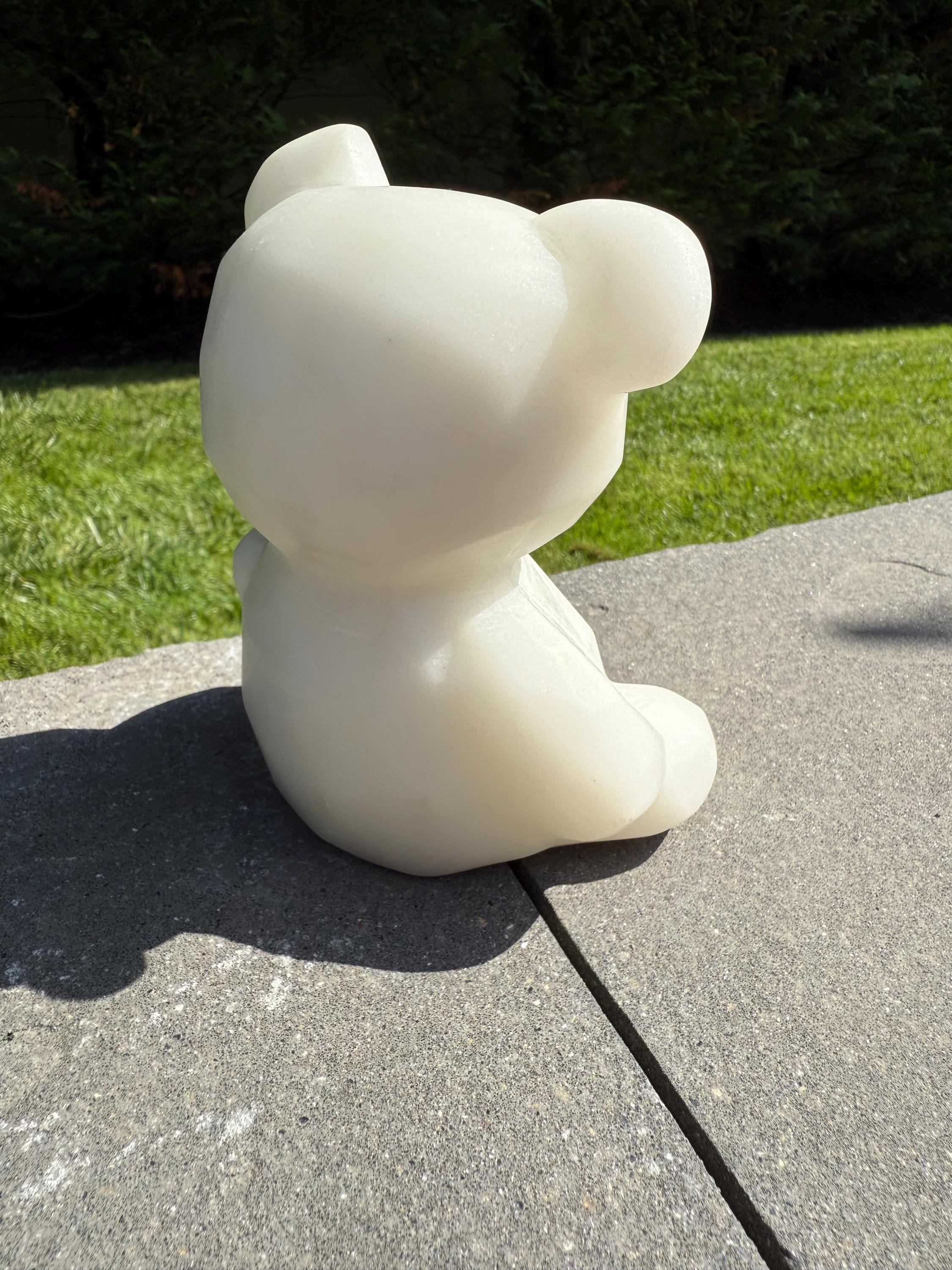 XL White Jade Bear Carving • Hand Carved Crystal Animal Sculpture • Spiritual Decor 6