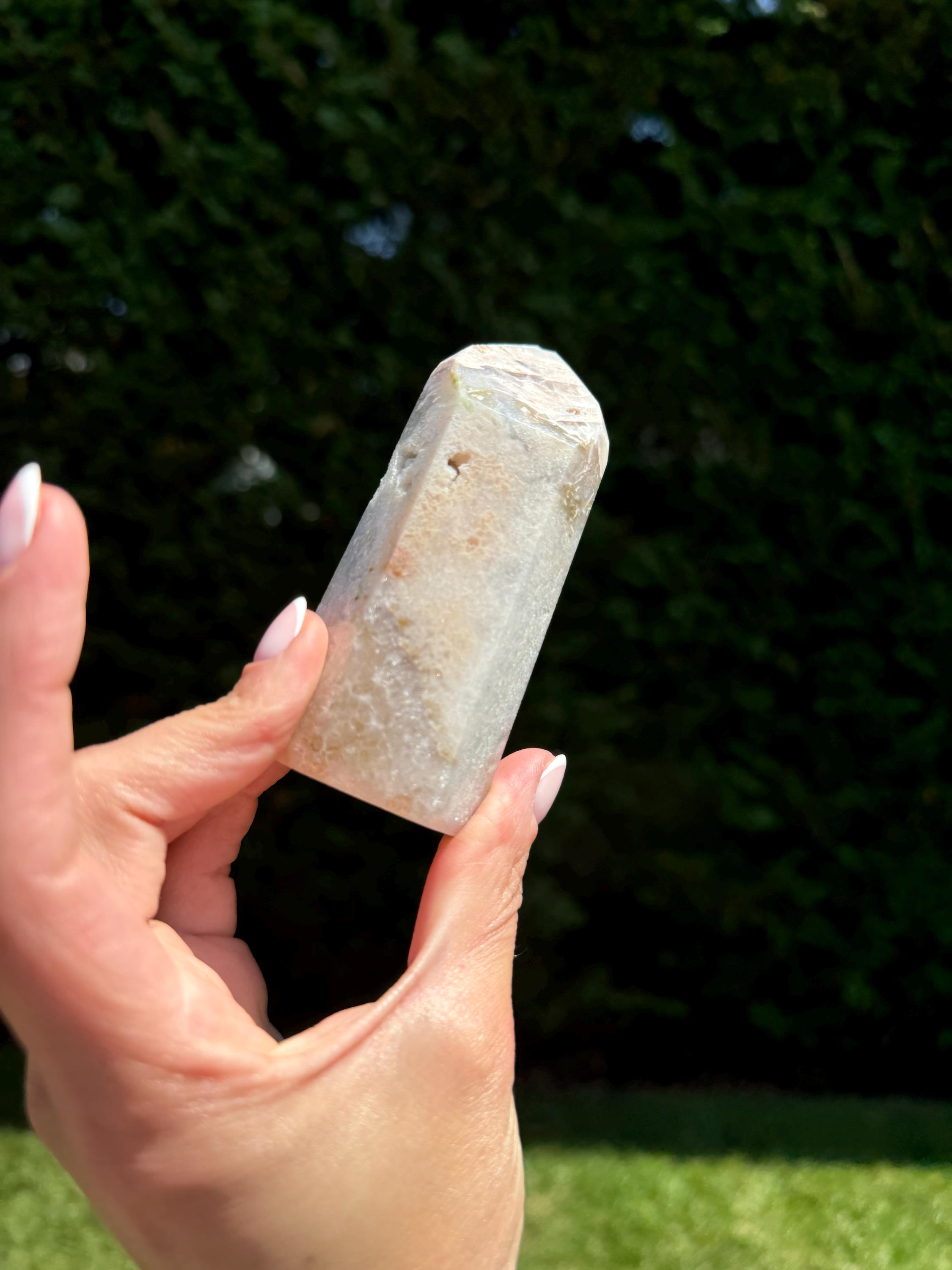 Pink Amethyst Druzy Tower • 3.5 Inch Polished Crystal Point, Geode Quartz Decor 3