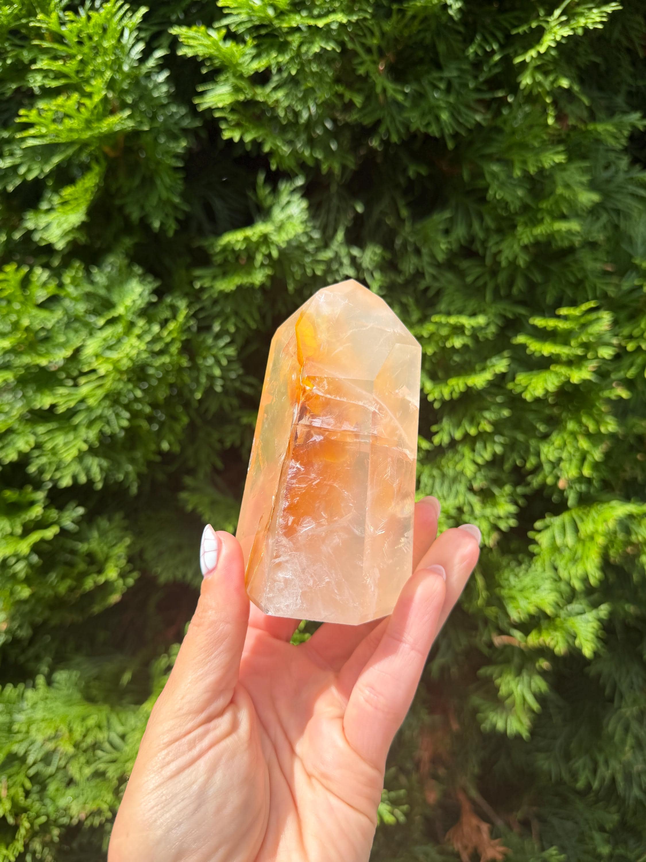 Golden Healer Tower from Brazil: Polished Quartz Point 8