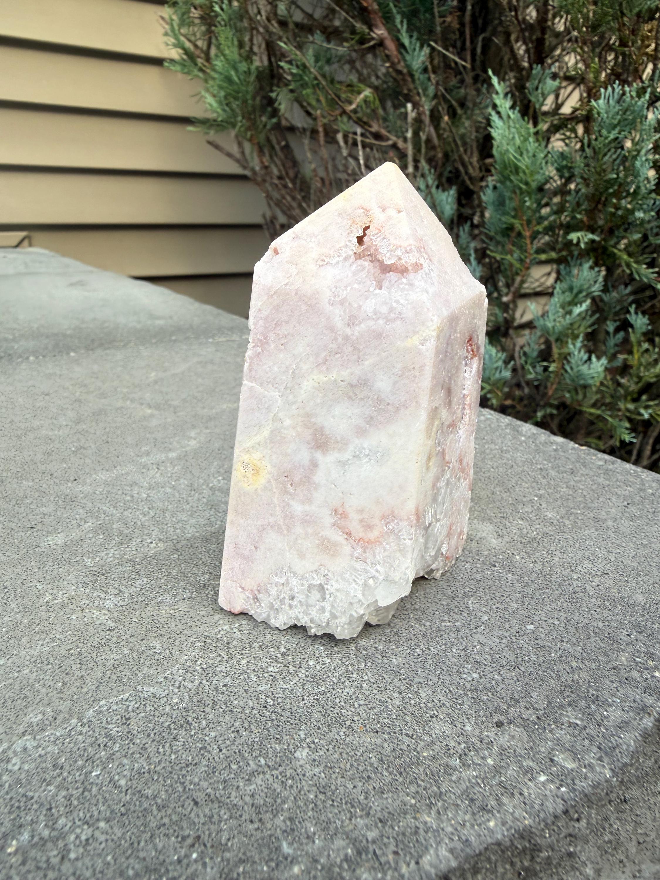 Druzy Pink Amethyst Tower • Sparkling Crystal Point • Calming Healing Stone • Spiritual Decor • Quartz Tower 11