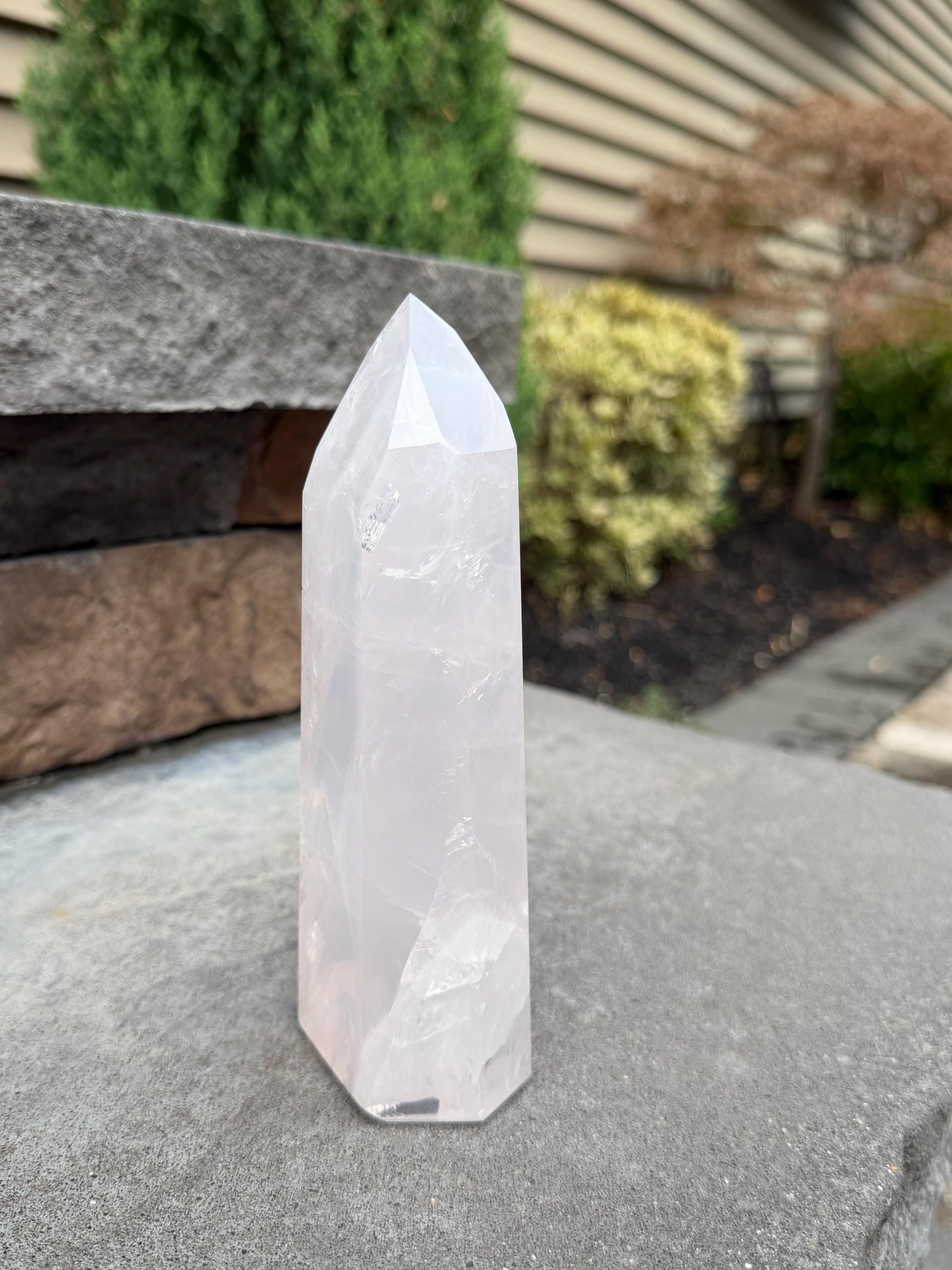 XL Girasol Quartz Crystal Tower • Milky Opalescent Glow • Polished Crystal Point 12