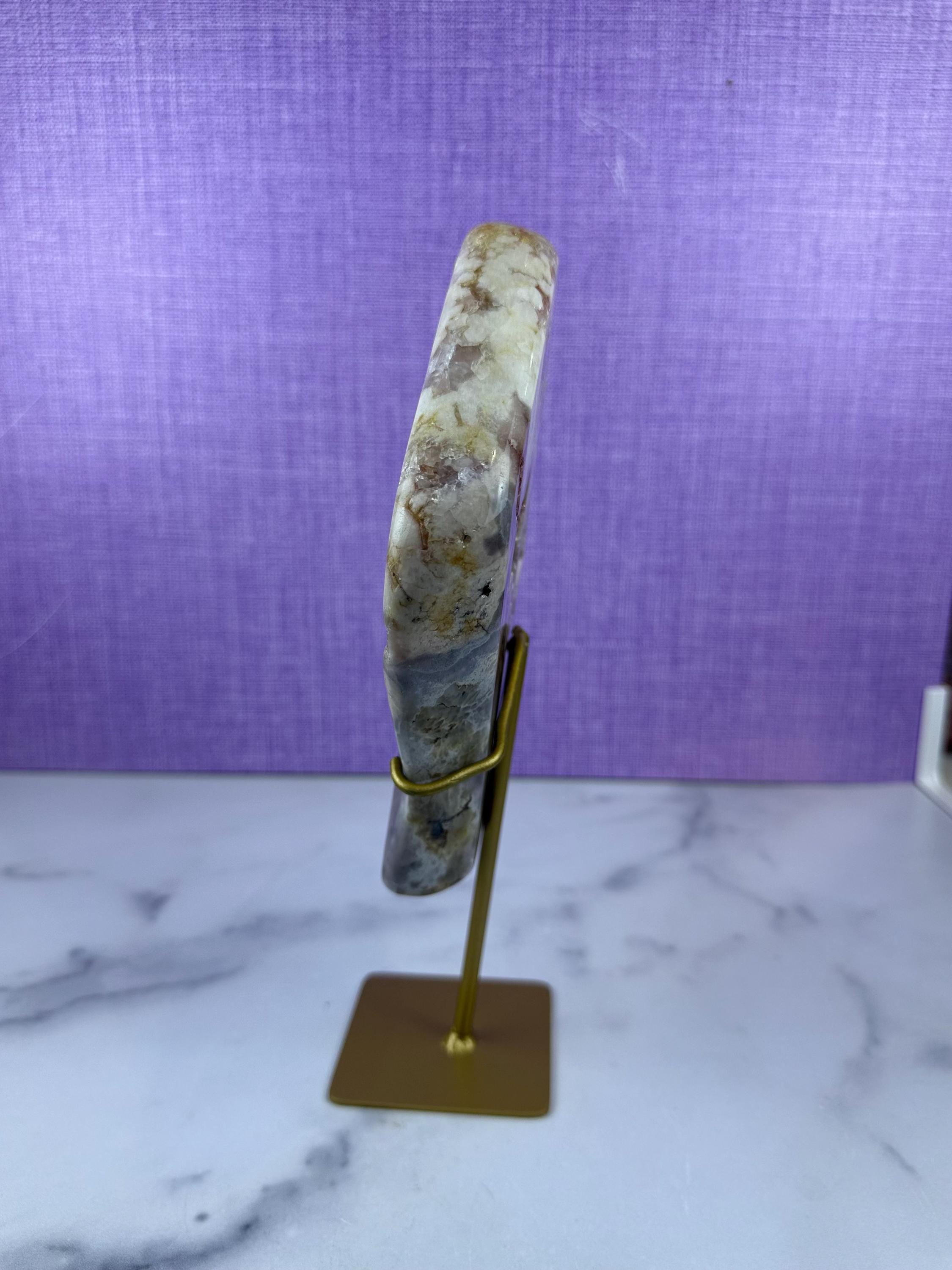 Pink Purple Amethyst Druzy Crystal Display on Stand from Brazil • Sparkling Mineral Specimen 13