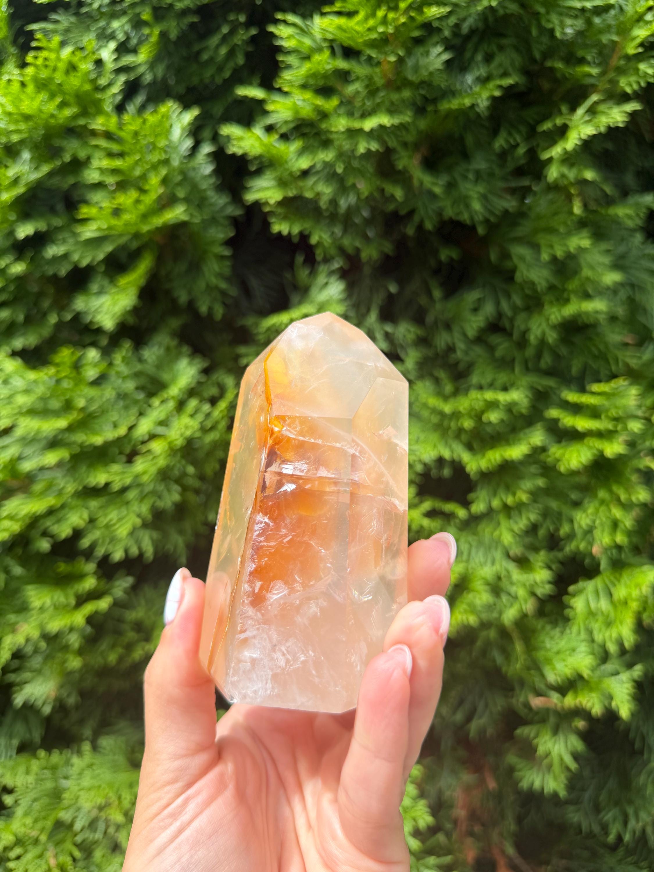 Golden Healer Tower from Brazil: Polished Quartz Point 5