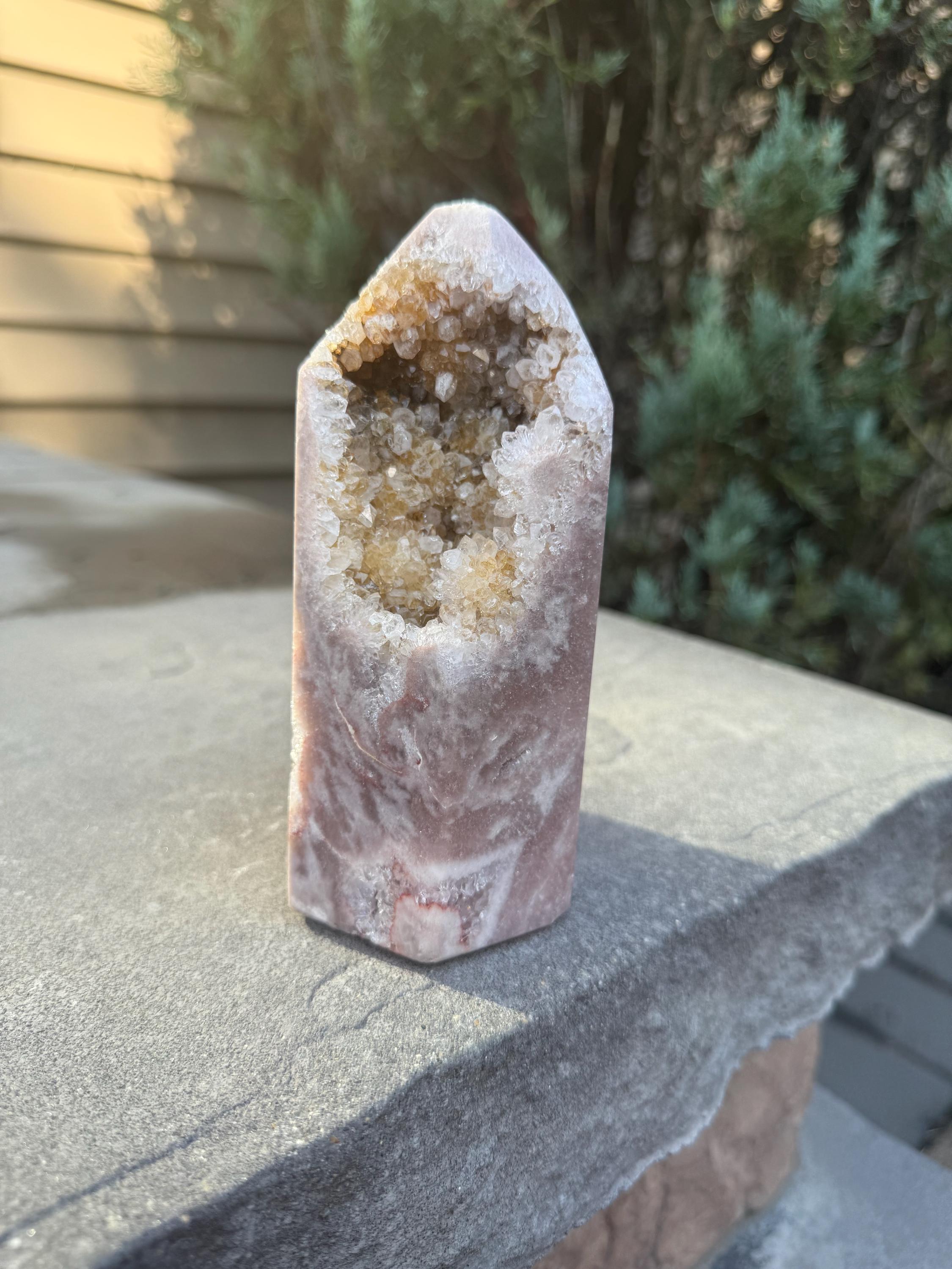 Druzy Pink Amethyst Crystal Freeform from Brazil: Crystal Home Decor 12