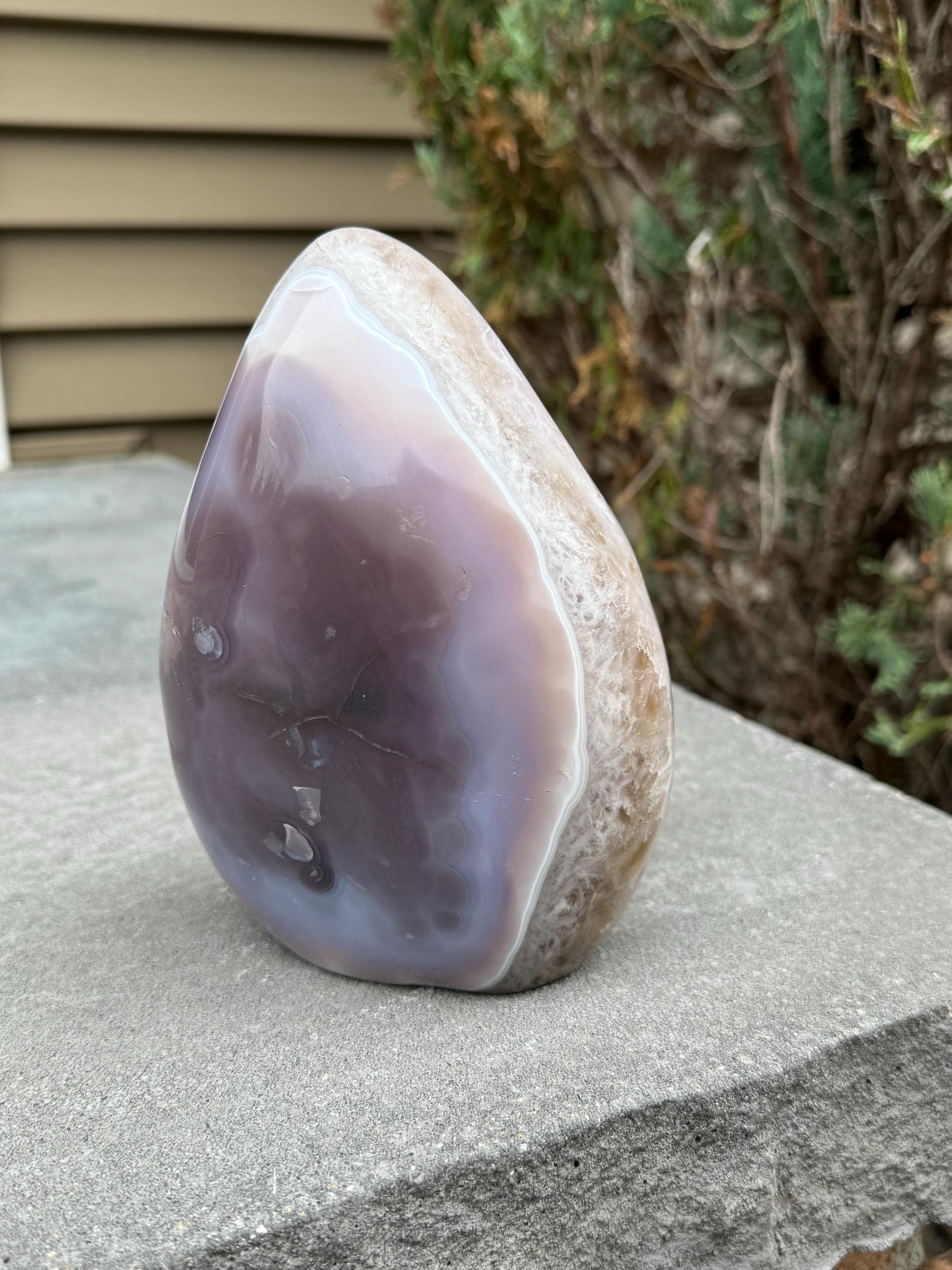 Large Amethyst & Agate Crystal • Purple Freeform Stone • Healing Decor • Natural Gemstone Home Display 10