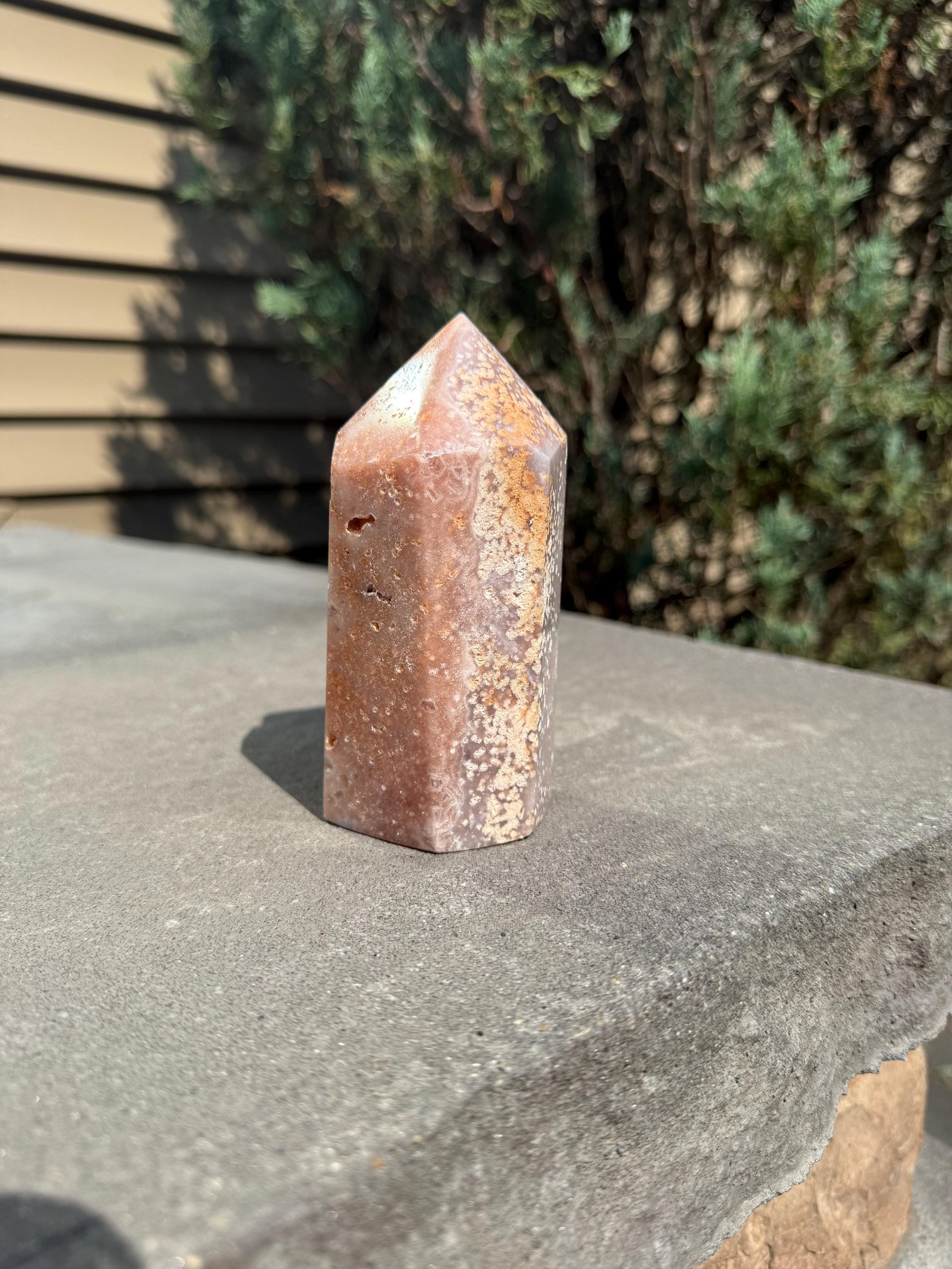 Pink Amethyst Druzy Tower • Sparkly Crystal Point • Healing Stone • Spiritual Decor • Quartz Tower 5