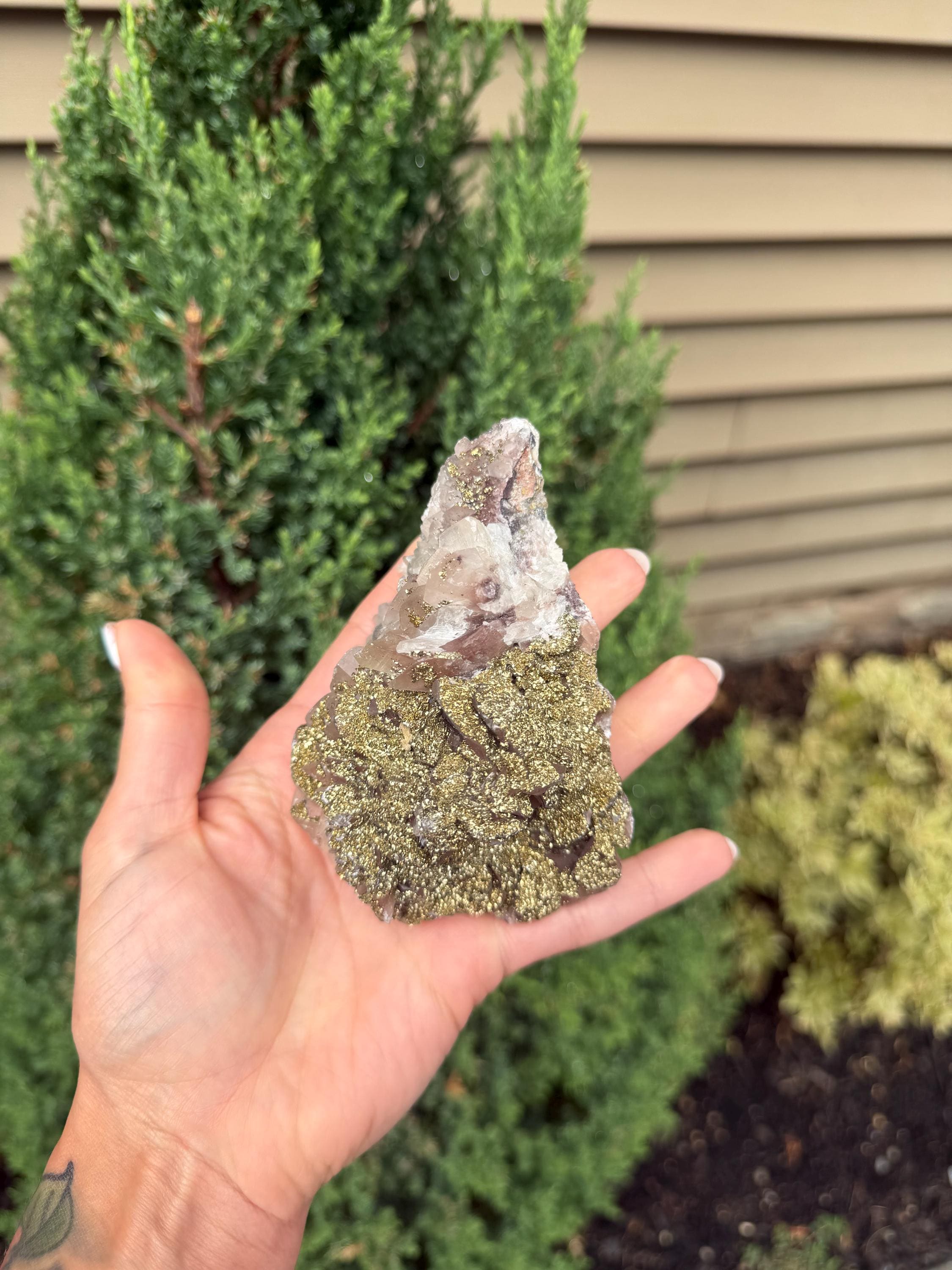 Calcite with Pyrite Coating Specimen from Hubei, China 16