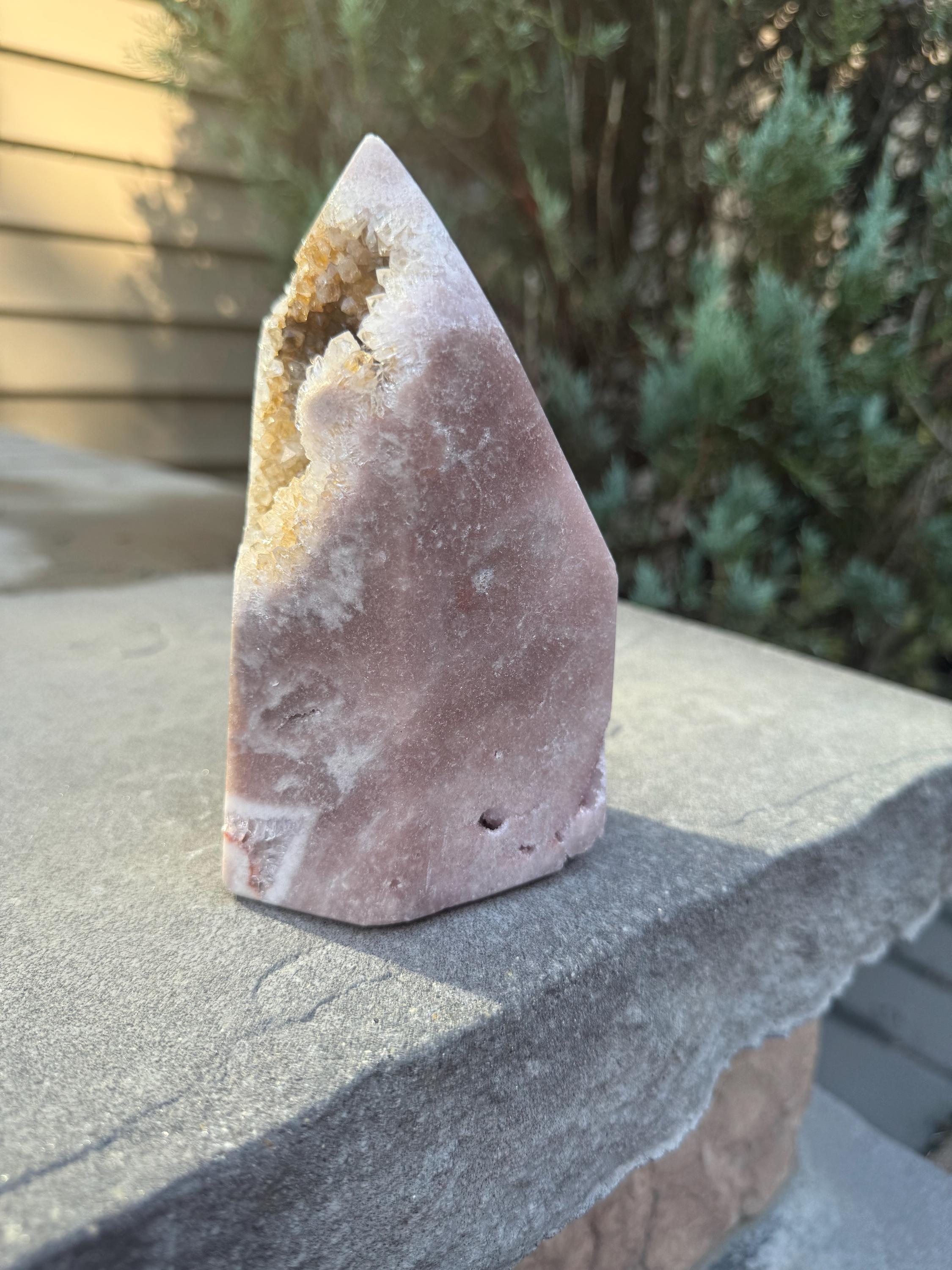 Druzy Pink Amethyst Crystal Freeform from Brazil: Crystal Home Decor 11
