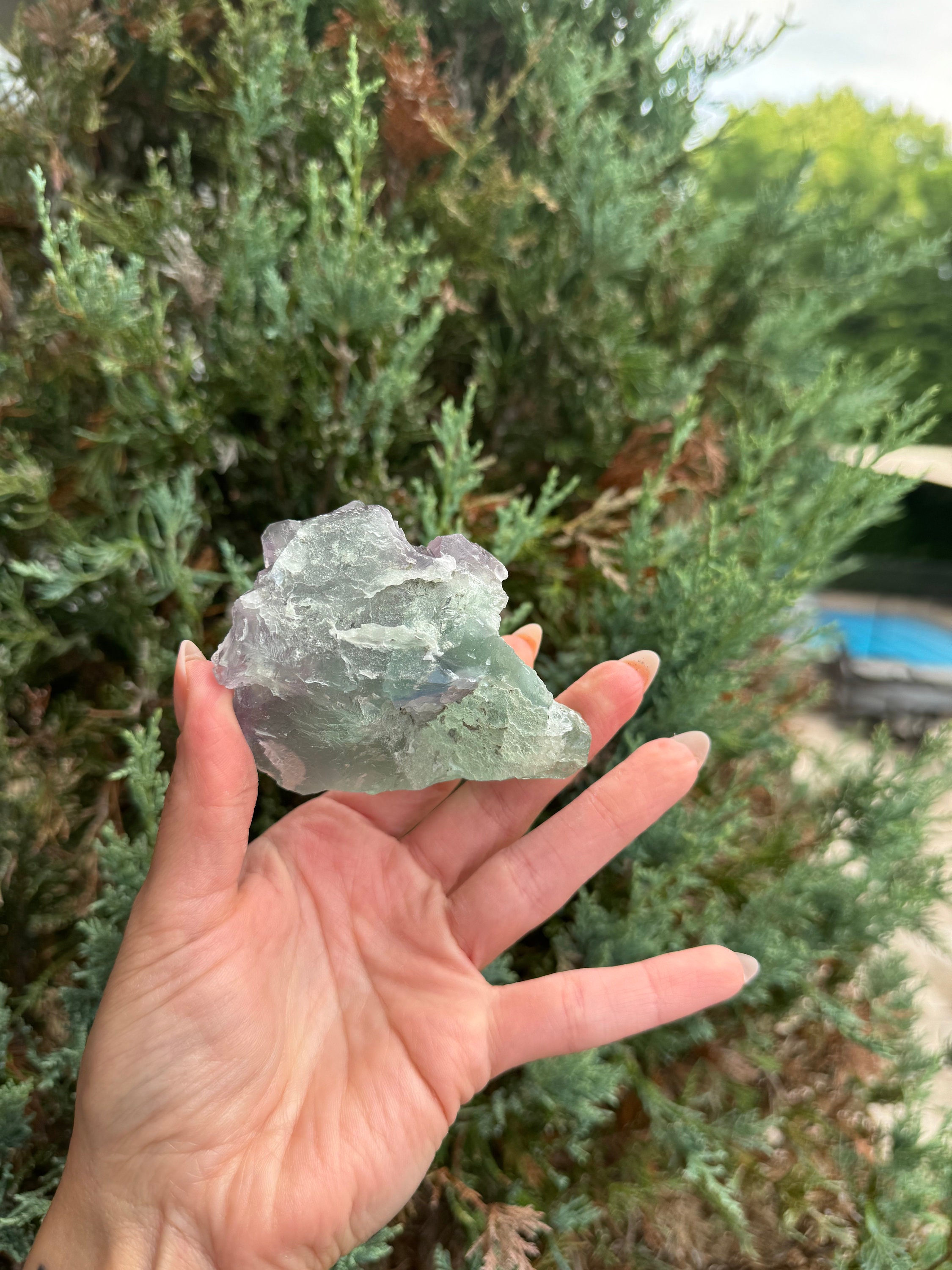 Green & Purple Fluorite Cubic Crystal Specimen • China • Natural Healing Stone • Mineral Cube • Crystal Decor 3