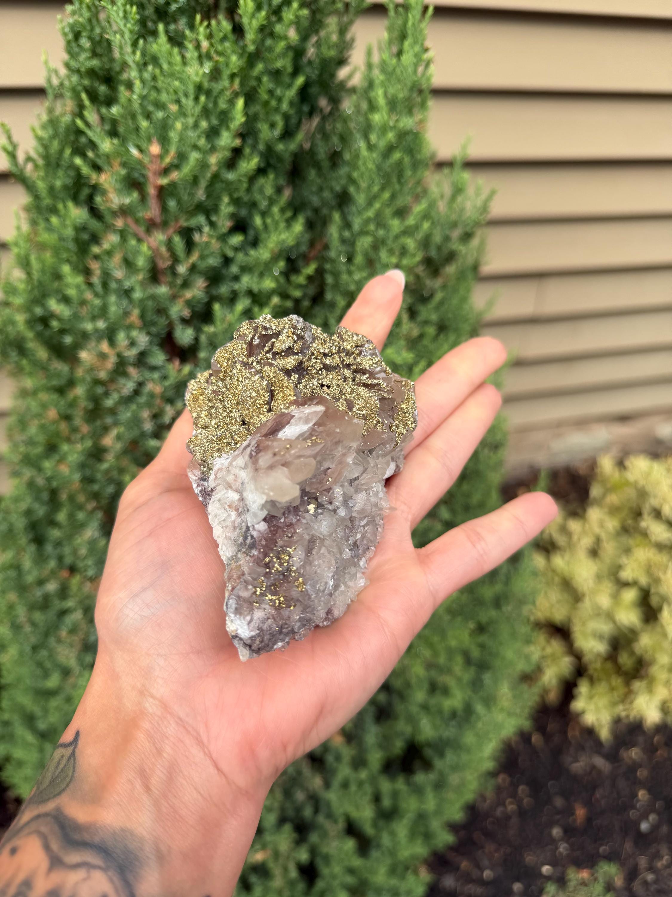 Calcite with Pyrite Coating Specimen from Hubei, China 13