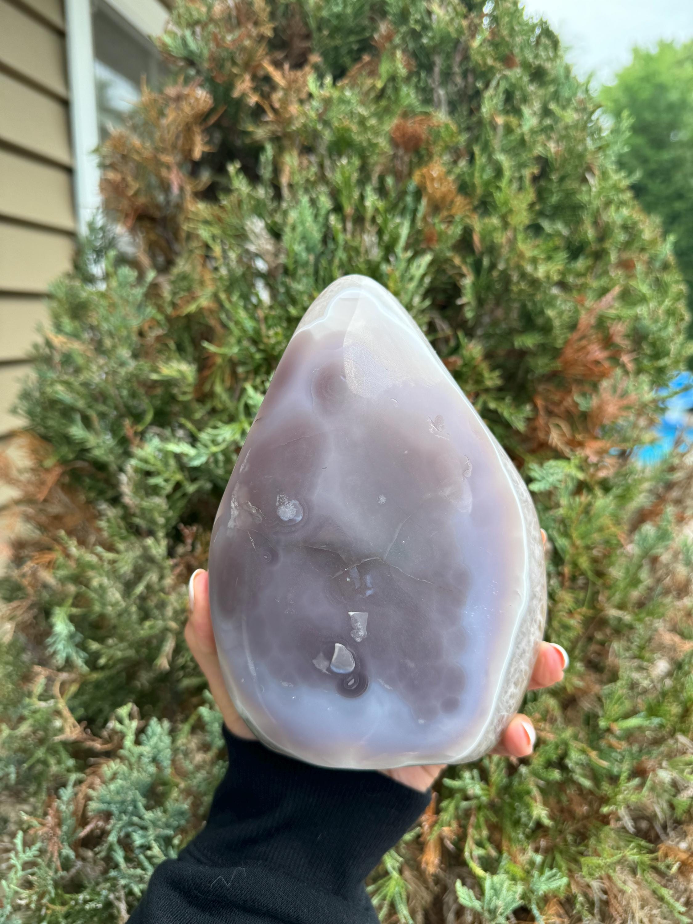 Large Amethyst & Agate Crystal • Purple Freeform Stone • Healing Decor • Natural Gemstone Home Display 7