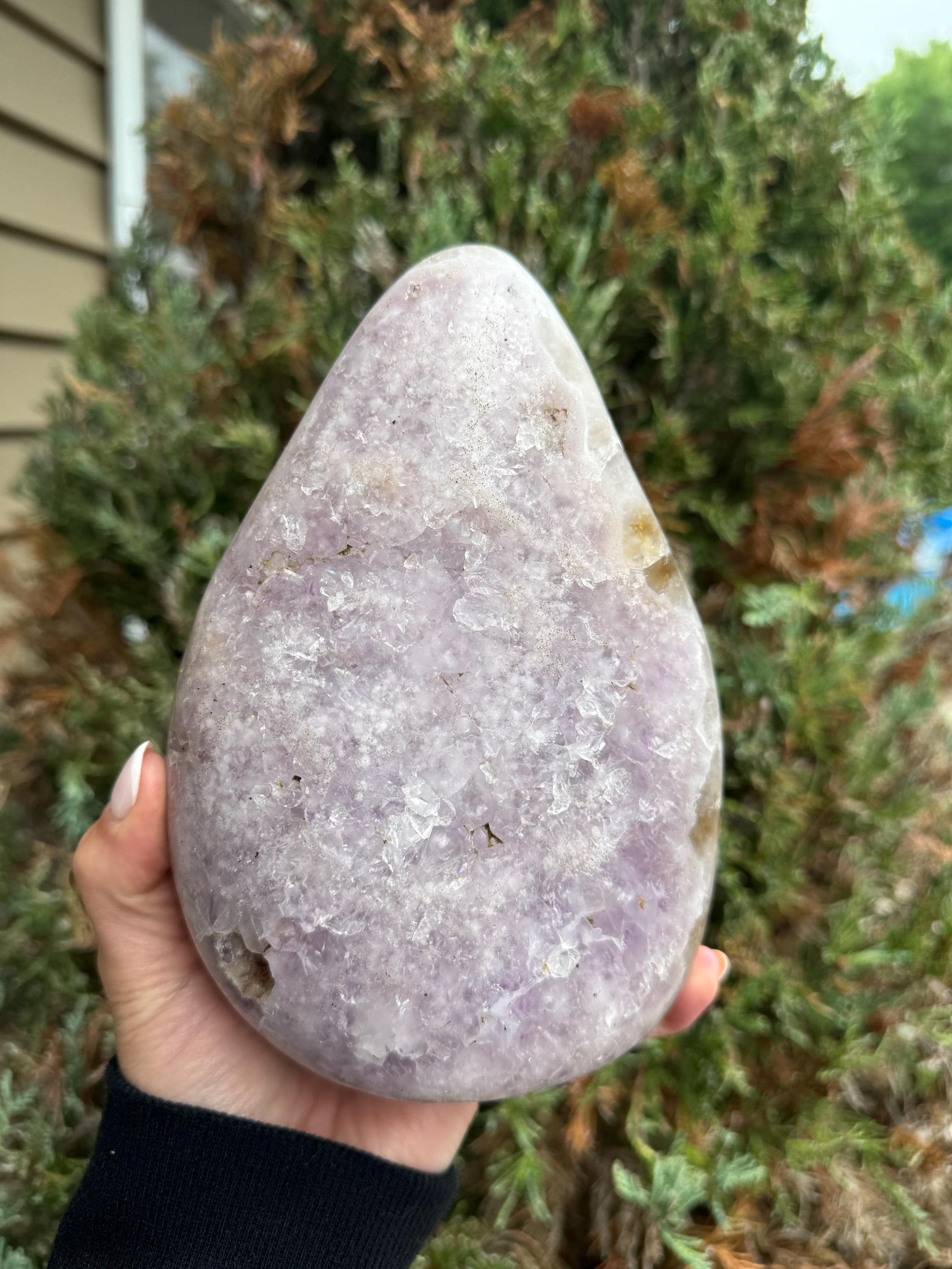 Large Amethyst & Agate Crystal • Purple Freeform Stone • Healing Decor • Natural Gemstone Home Display 4