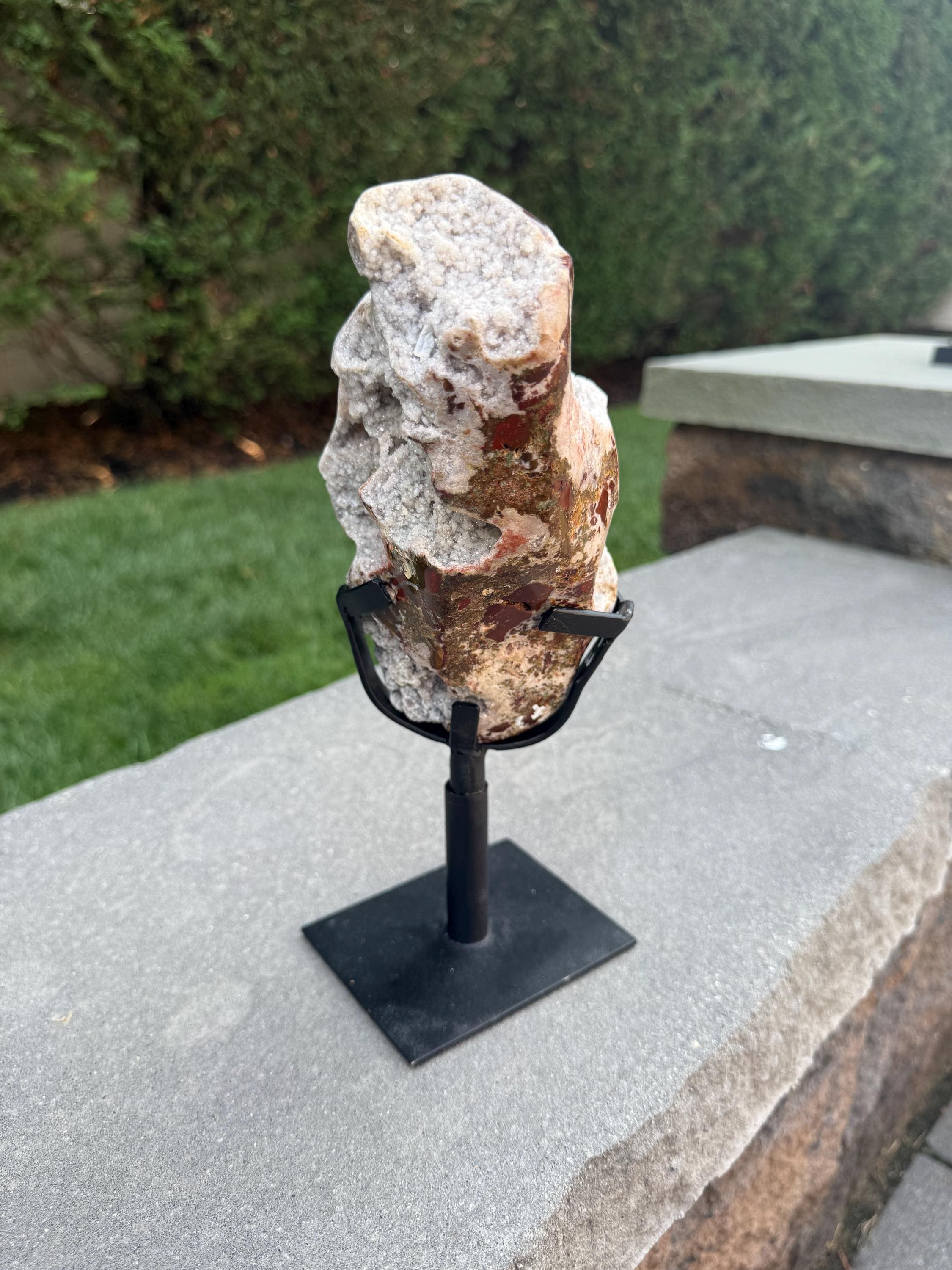 Raw Pink Amethyst Druzy on Stand • Sparkling Crystal Cluster • Spiritual Decor 8