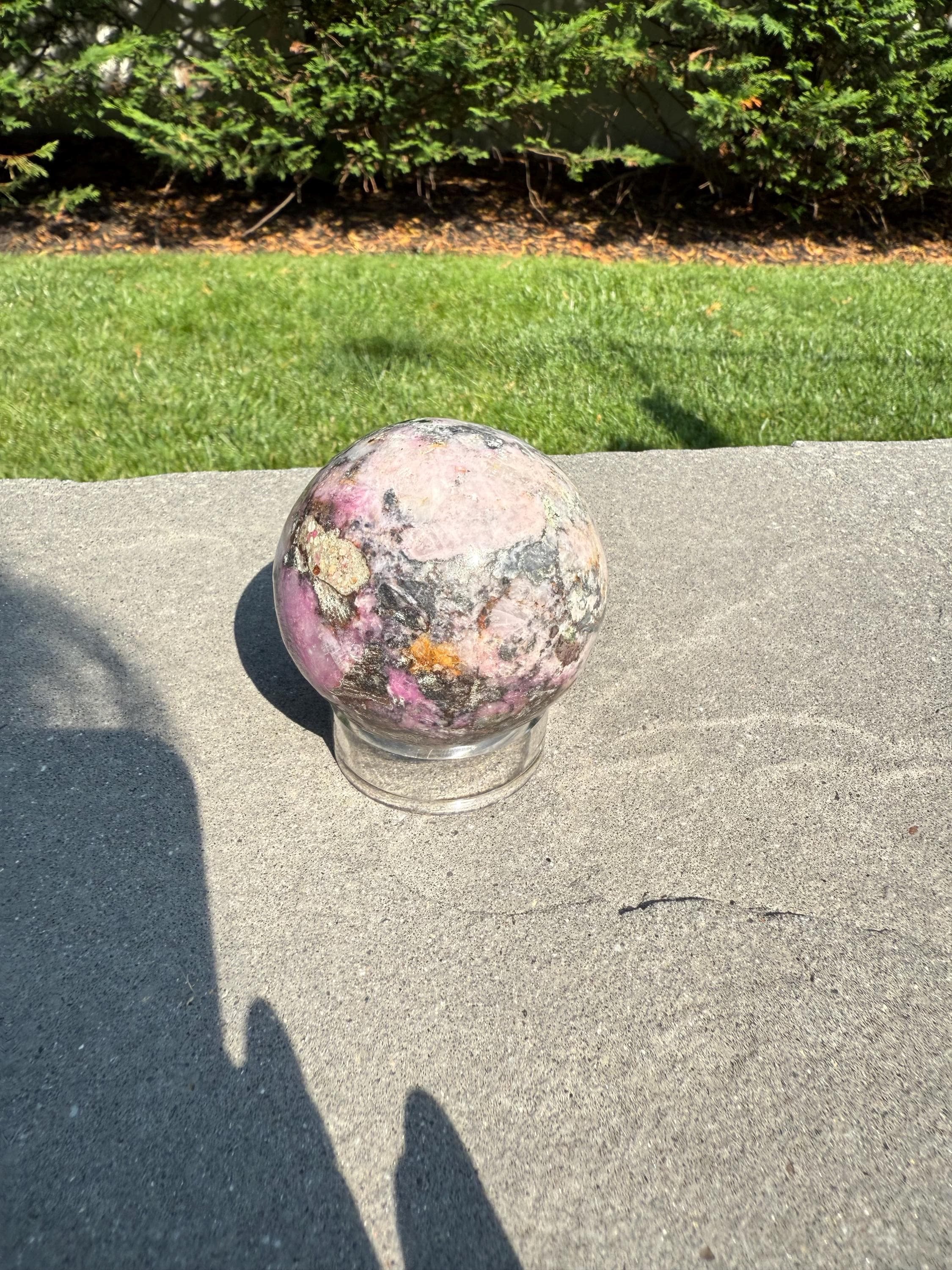 Cobaltoan Calcite Sphere • Pink Heart Chakra Crystal • Emotional Healing Stone (62MM) 6