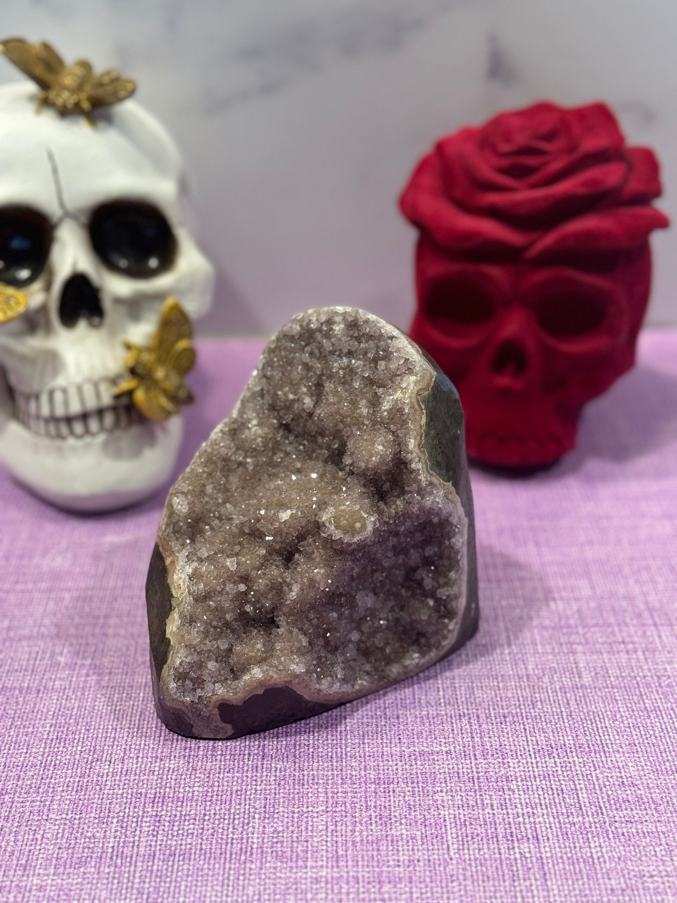 Pink Amethyst Agate Stalactite Cluster • Large Healing Crystal Specimen 3.13lbs 4