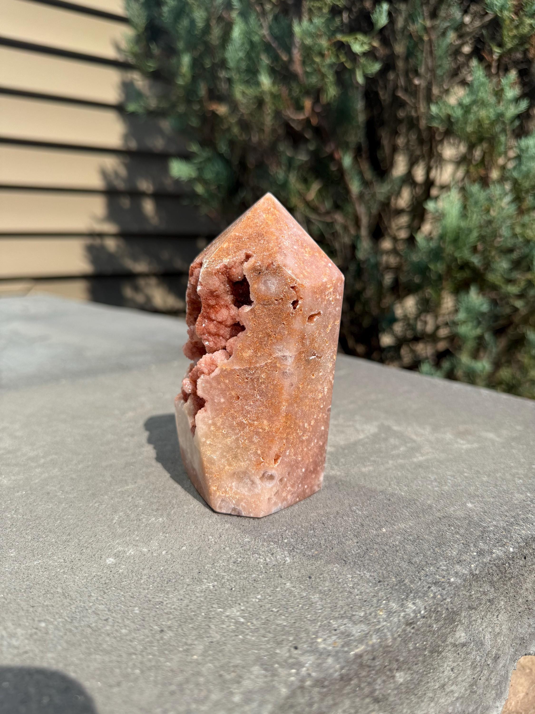 Pink Amethyst Druzy Tower • Sparkly Crystal Point • Healing Stone • Spiritual Decor • Quartz Tower 6