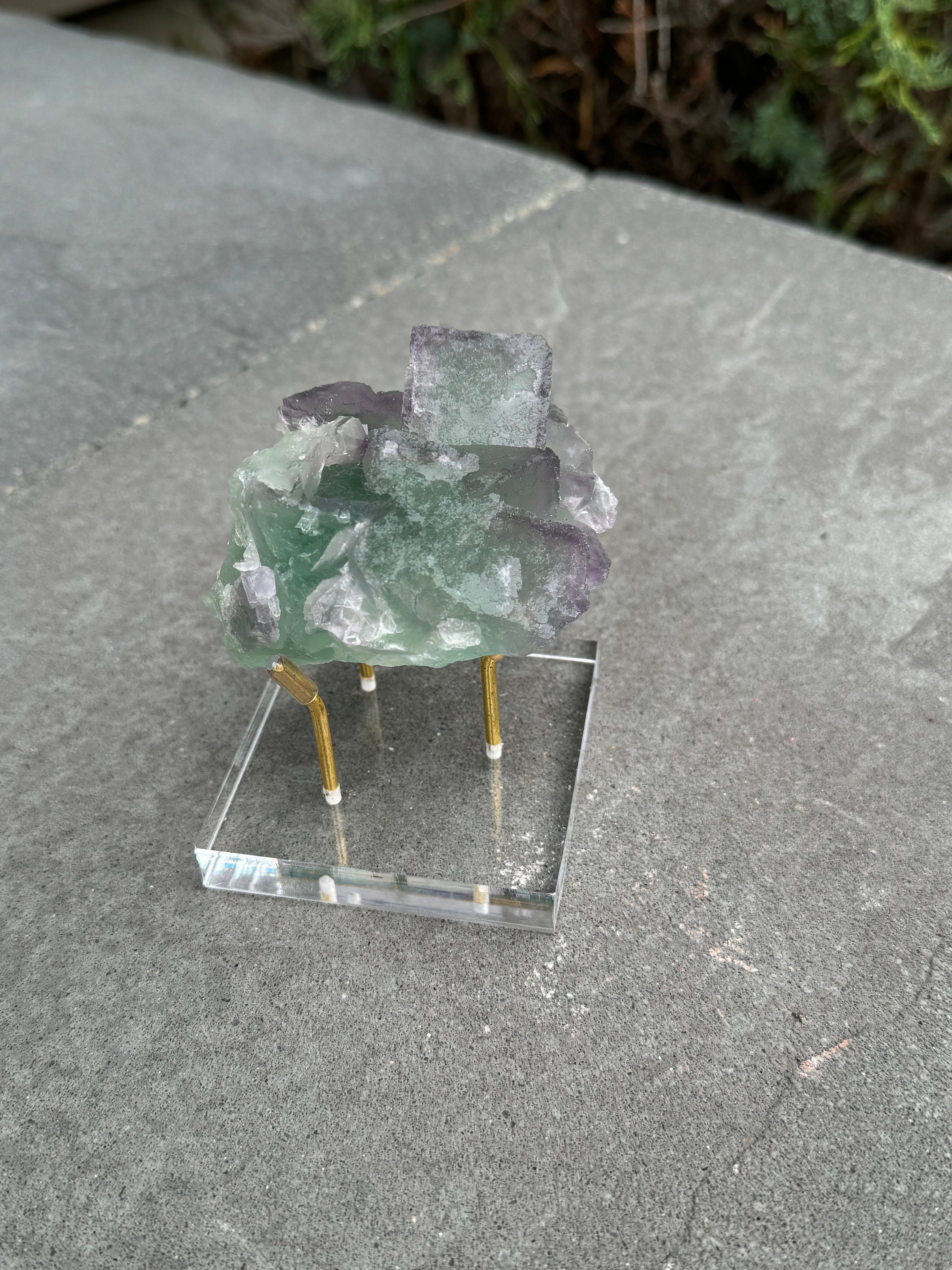 Green & Purple Fluorite Cubic Crystal Specimen • China • Natural Healing Stone • Mineral Cube • Crystal Decor 2